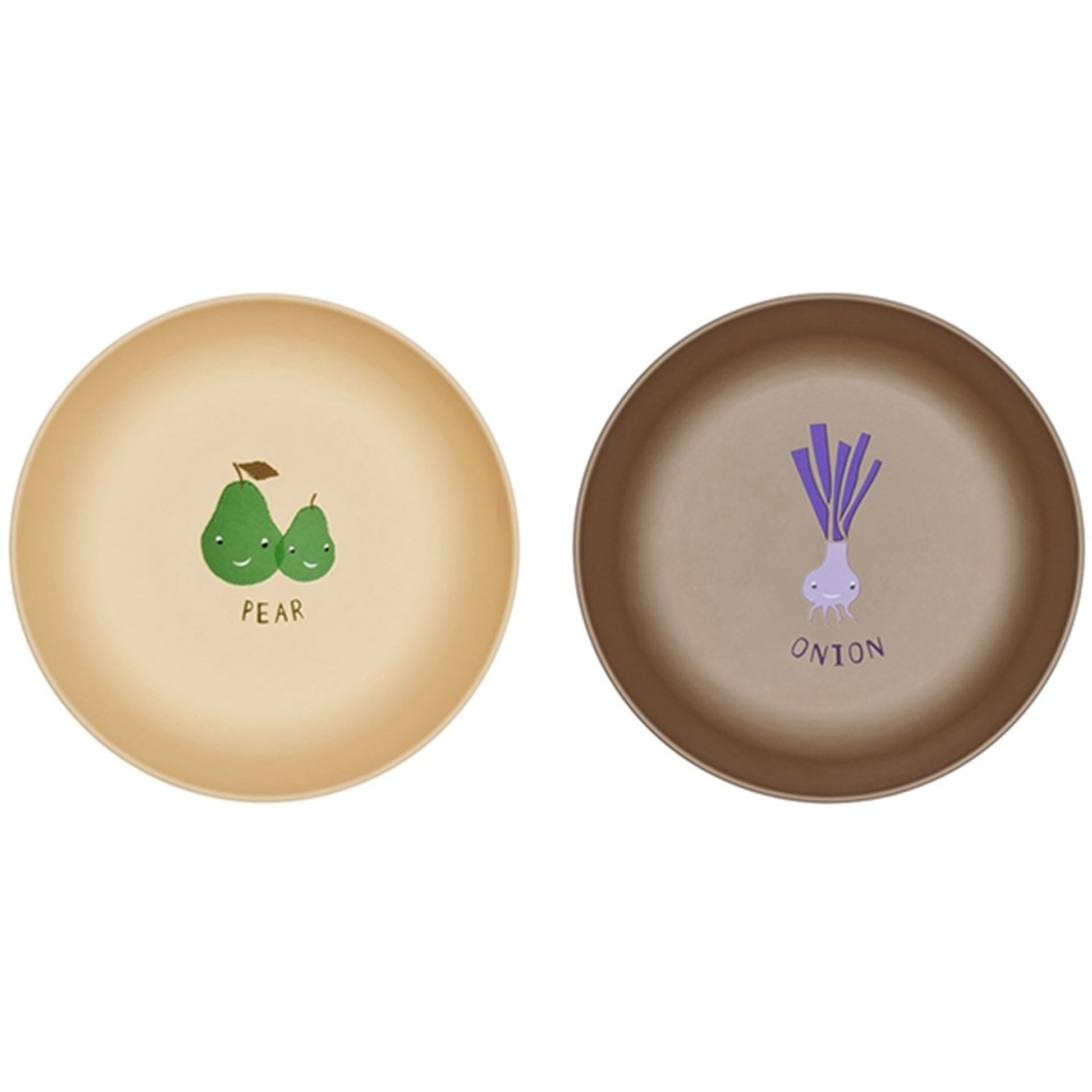OYOY Yummy Bowl 2-pack Beige / Brown