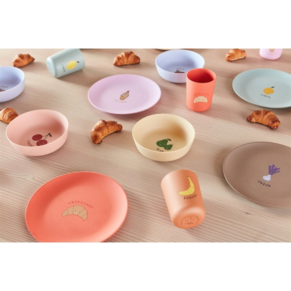 OYOY Yummy Bowl 2-pack Ice Blue / Apricot 5