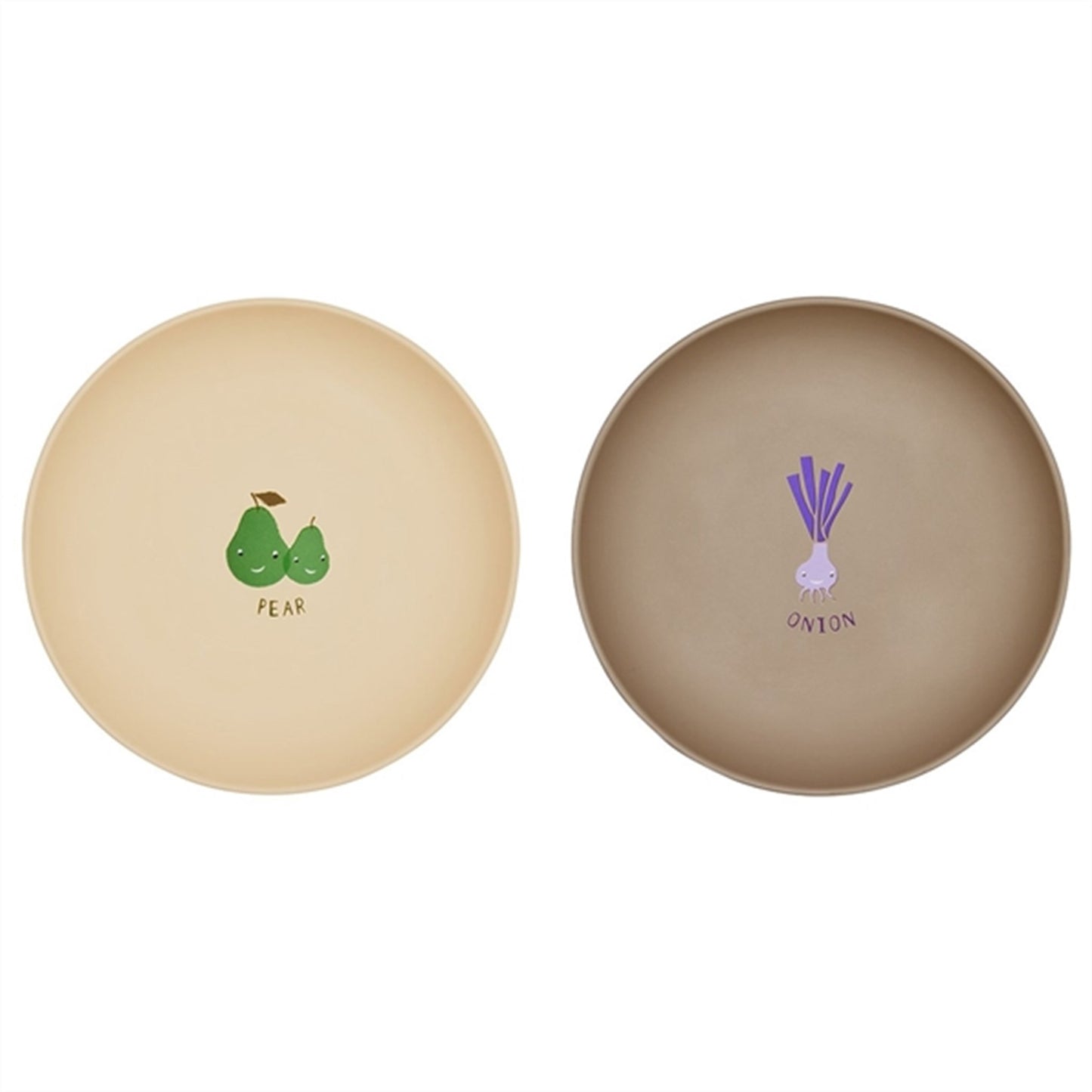 OYOY Yummy Plate 2-pack Beige / Brown