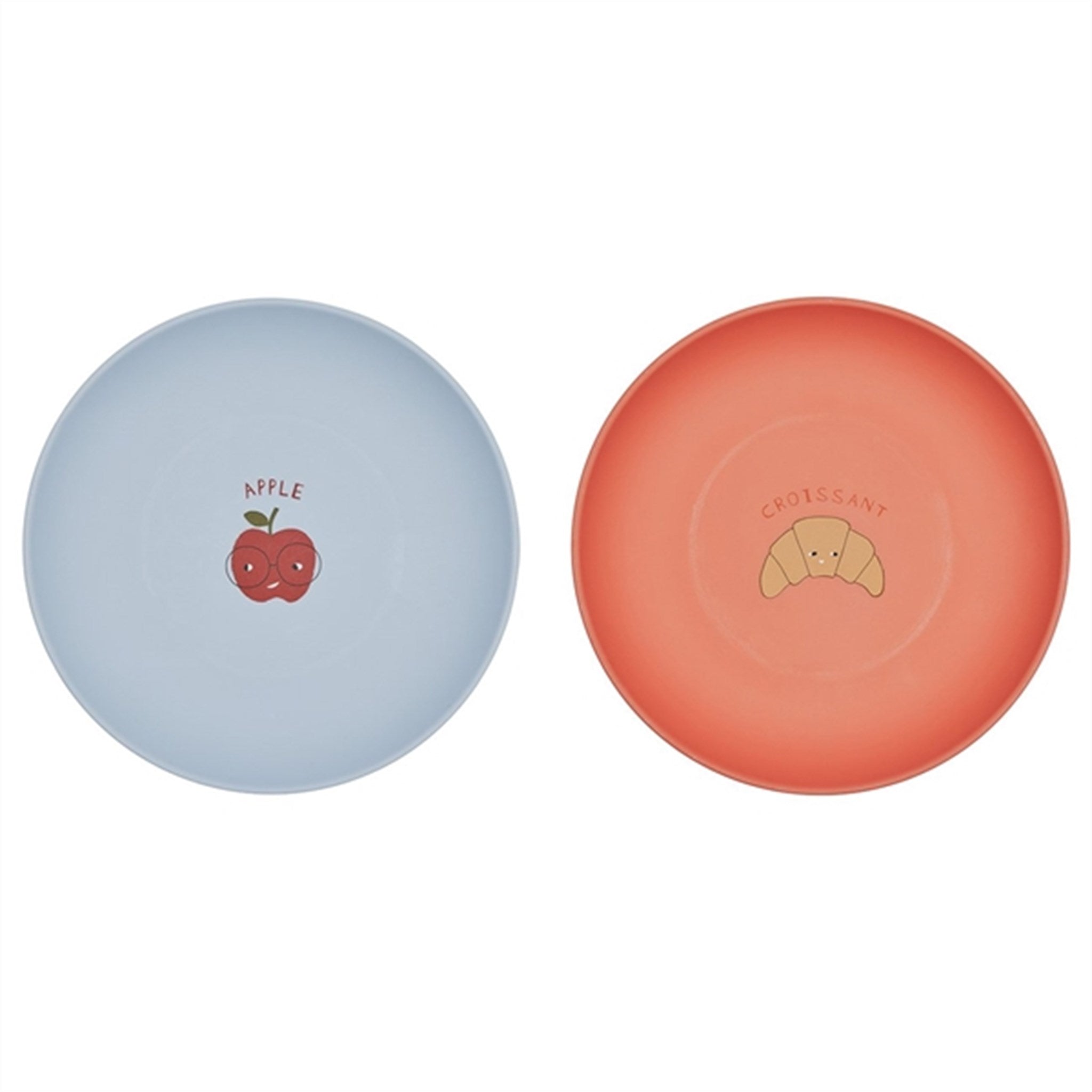 OYOY Yummy Plate 2-pack Ice Blue / Apricot