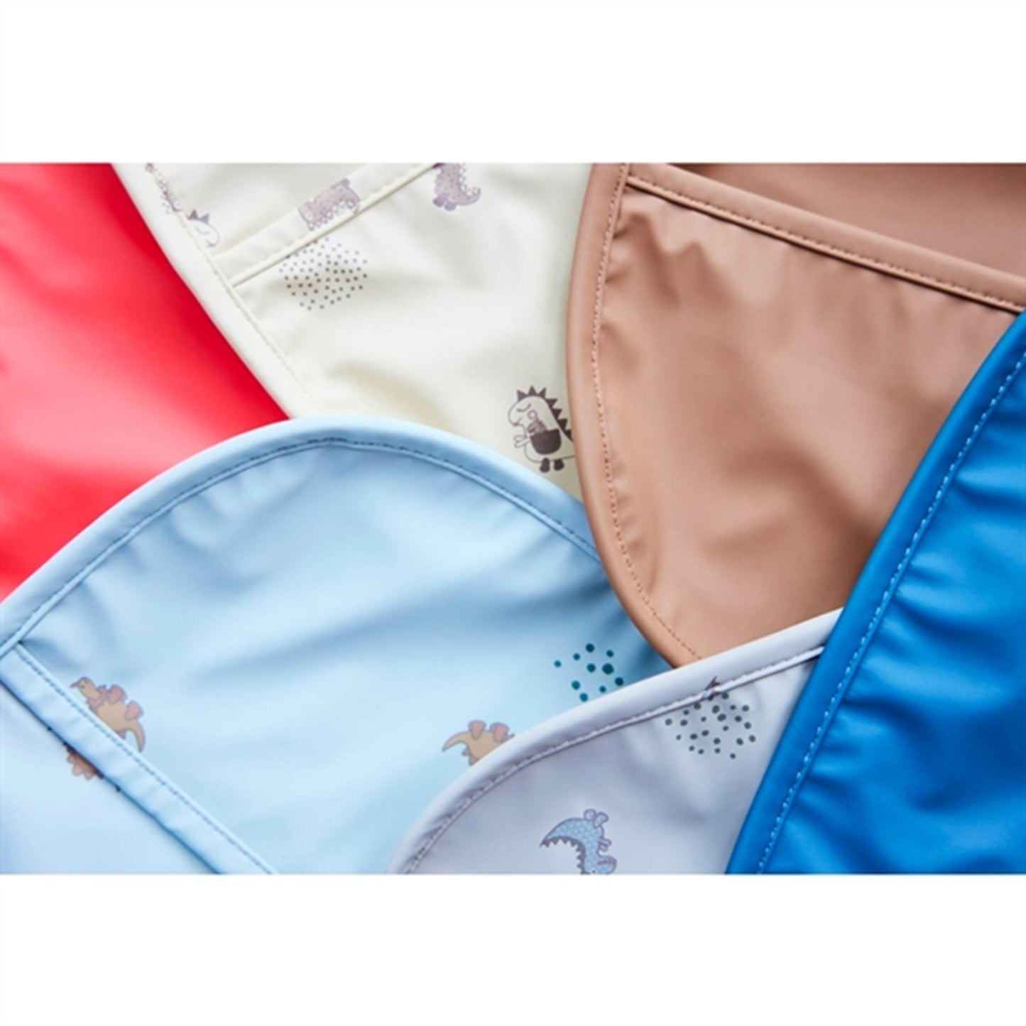 OYOY Bib Dino Butter/Cherry Red