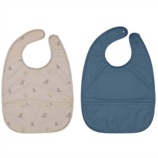 OYOY Bib Dino Blue/Clay