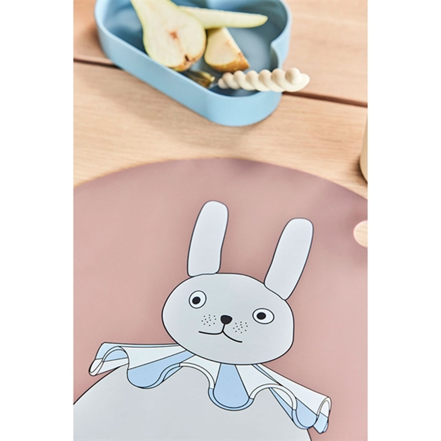 OYOY Placemat Rabbit Pompom Clay