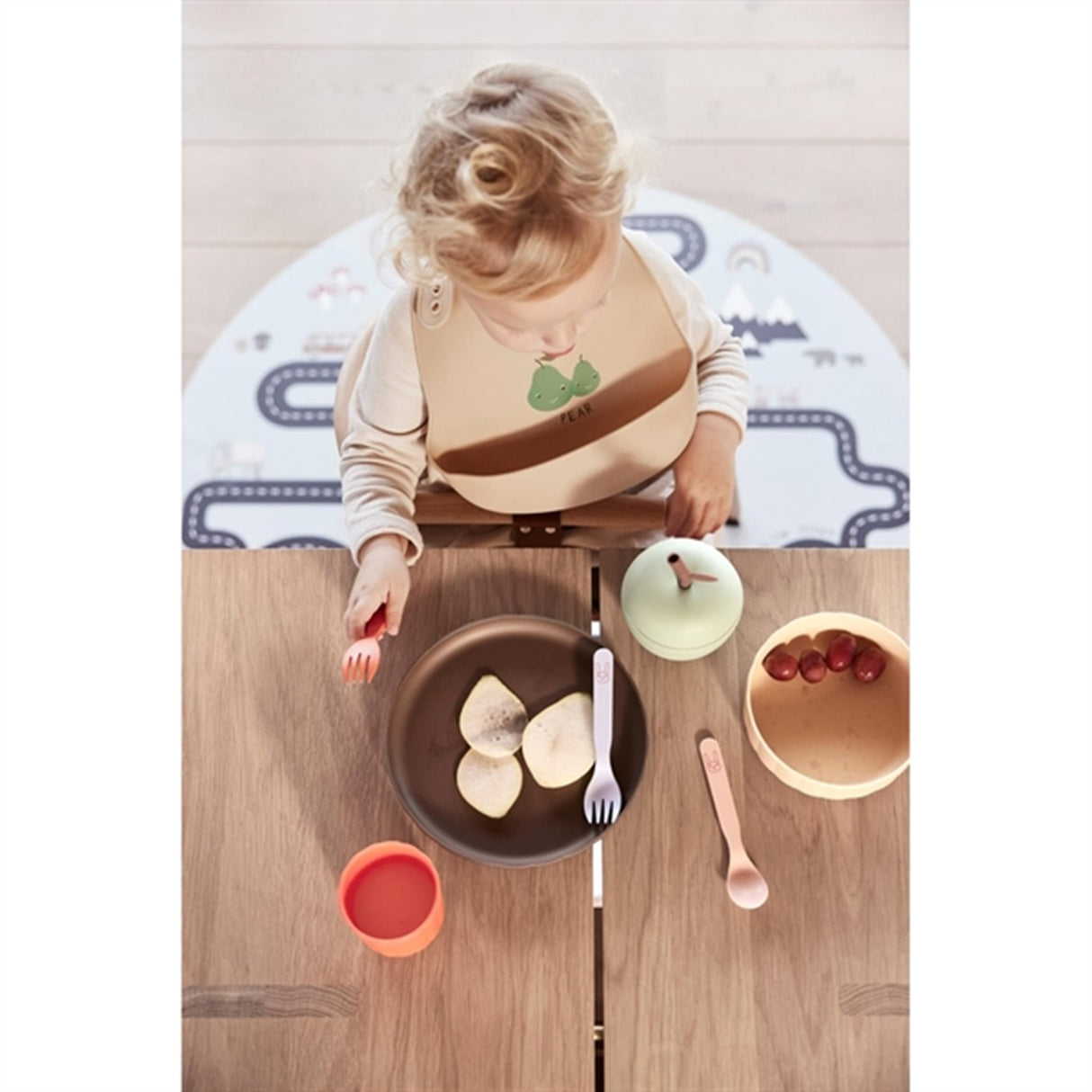 OYOY Yummy Silicone Bib 2-pack Minty / Camel