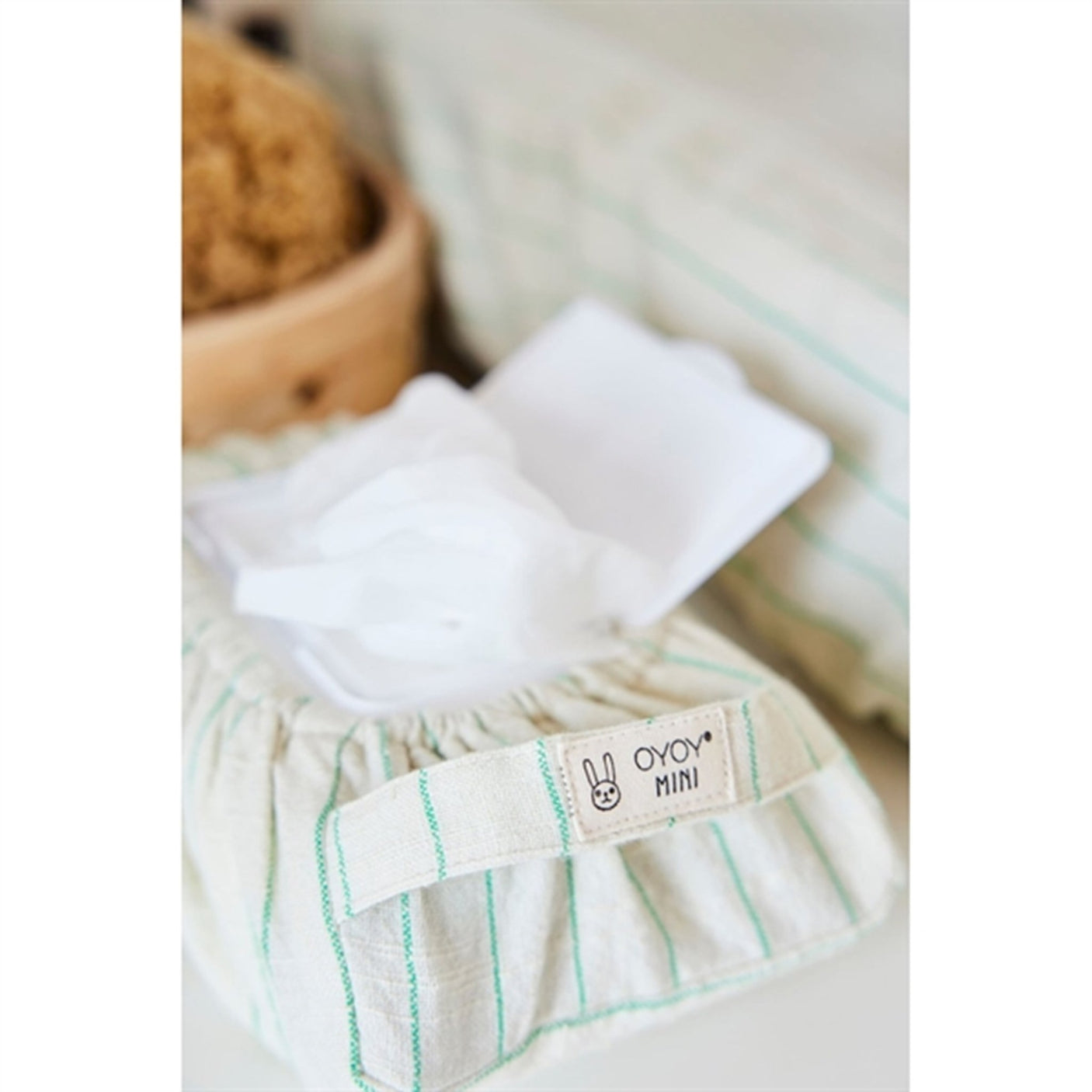 OYOY Wet Wipe Cover Bright Green