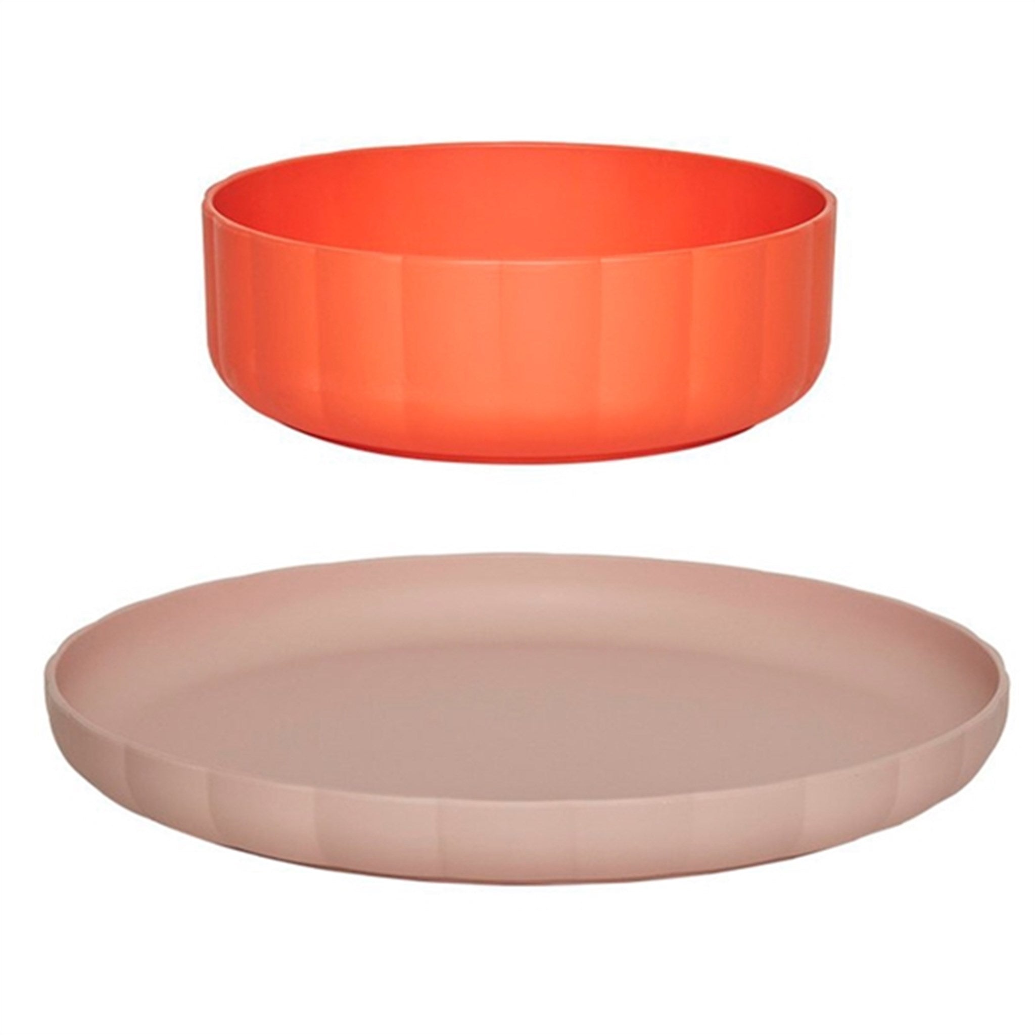 OYOY Pullo Plate and Bowl Rose / Apricot