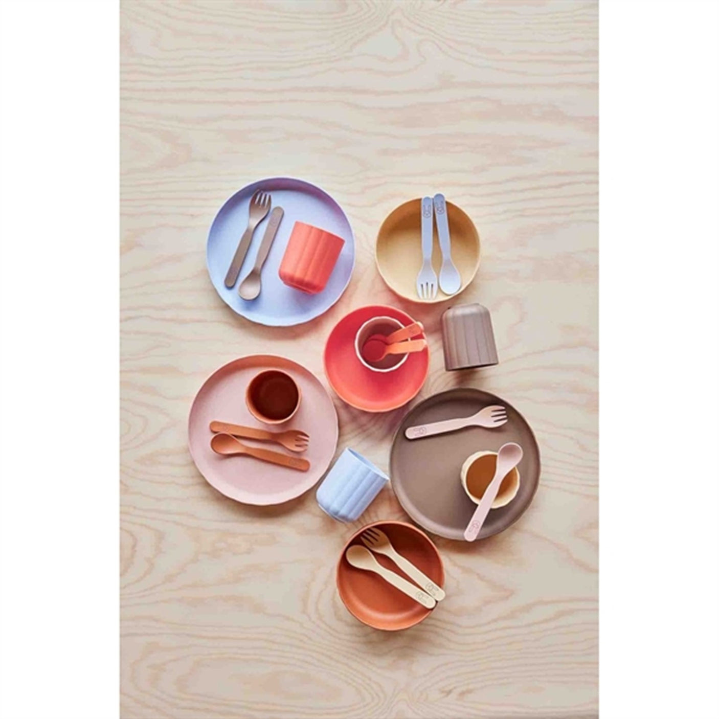 OYOY Pullo Plate and Bowl Rose / Apricot