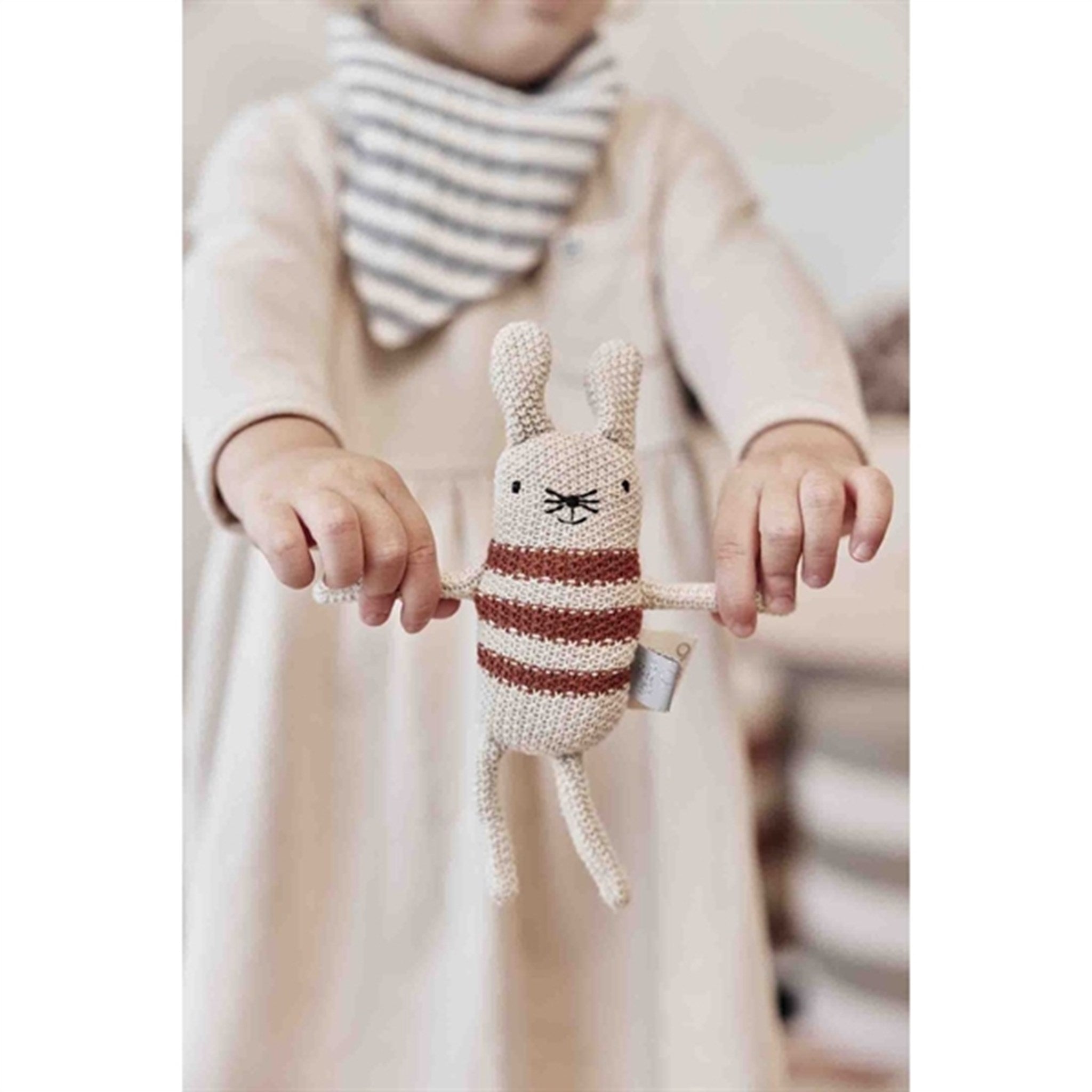 OYOY Musetti Mouse Rattle Off White / Melange 2