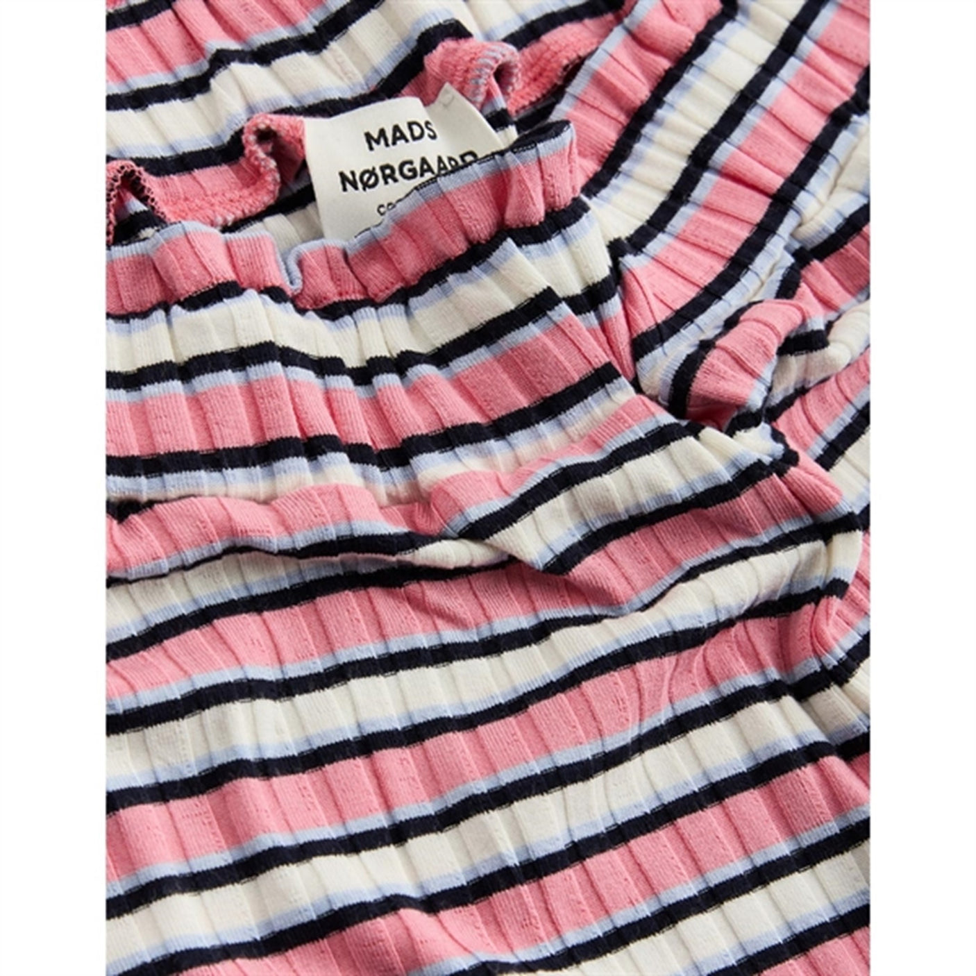 Mads Nørgaard 5x5 Stripe Papina Pants Multi Strawberry Pink