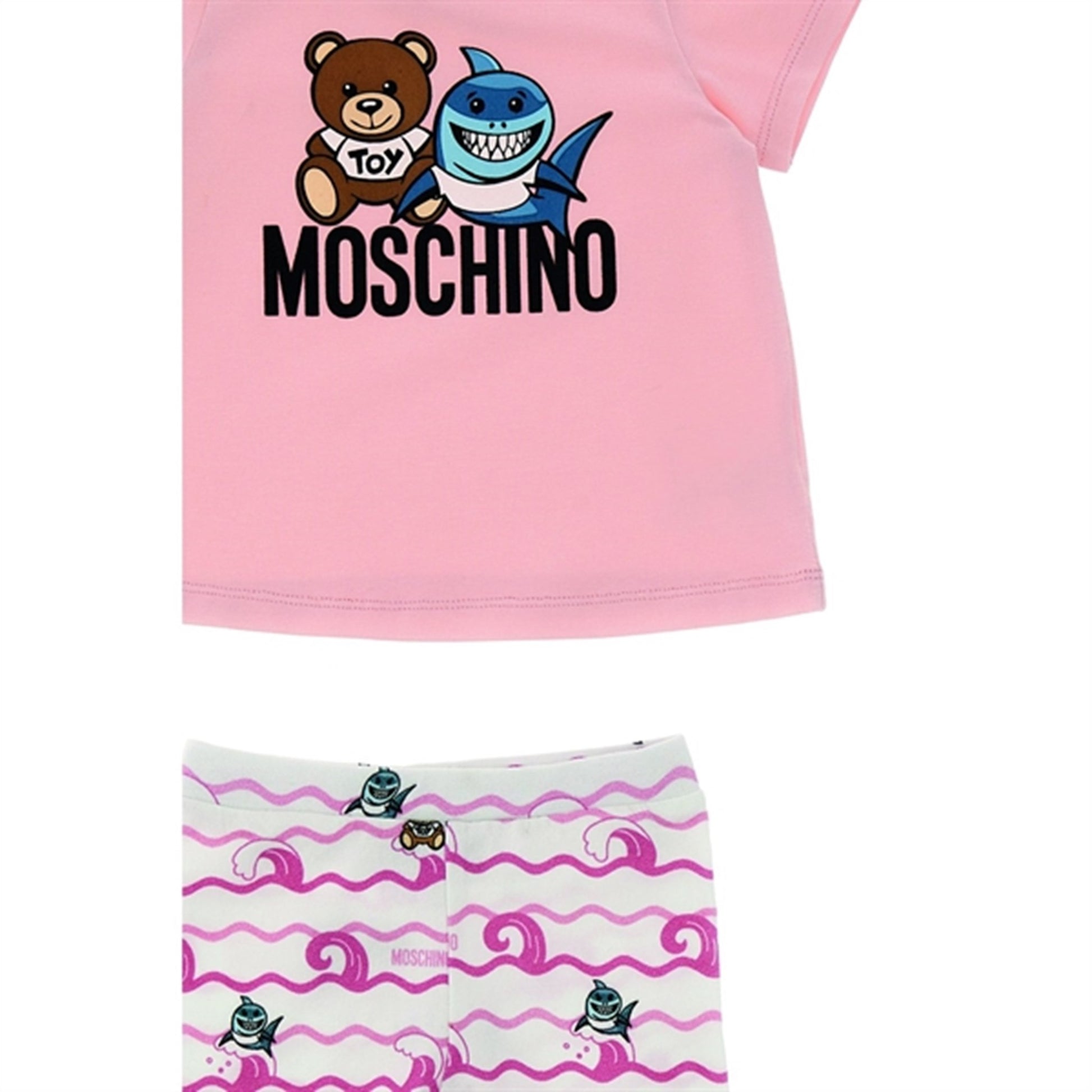 Moschino Pink Toy Shark T-Shirt Og Leggings Set