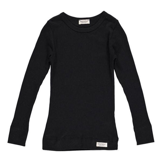 MarMar Modal Tee Plain LS Black