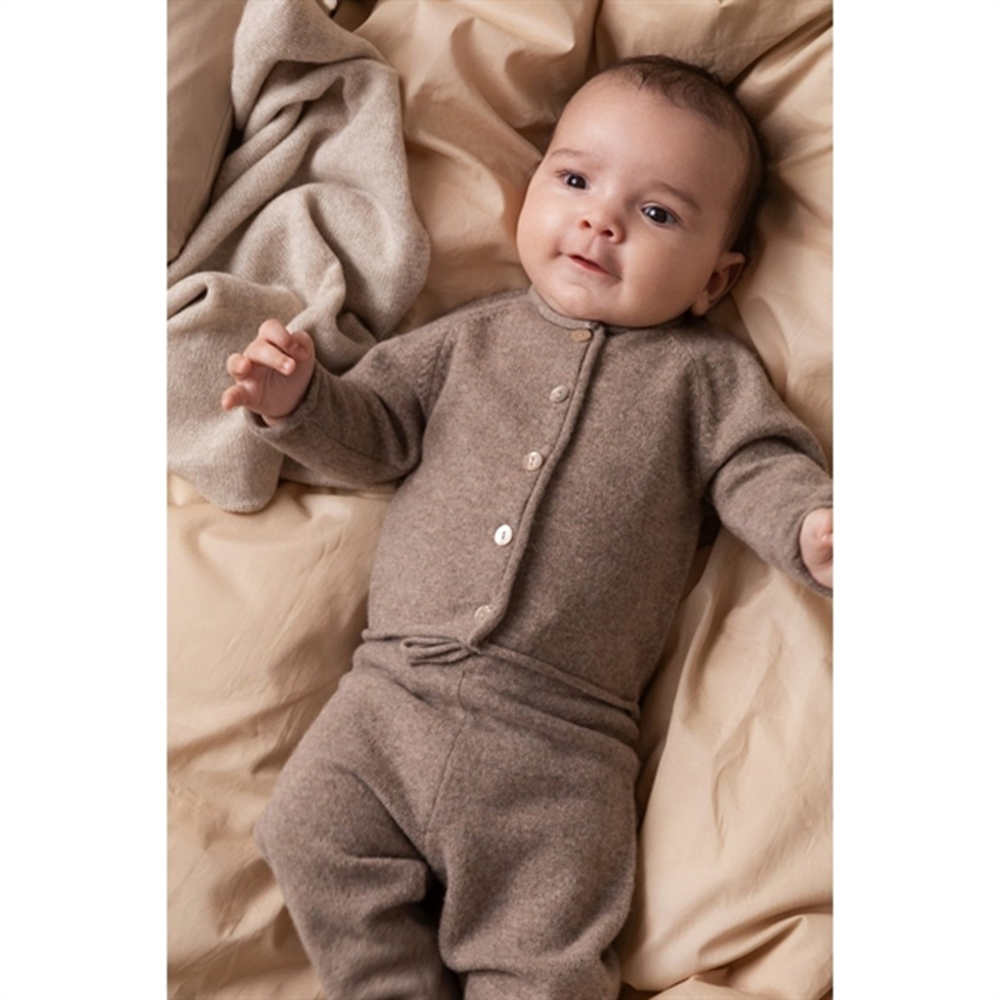 MarMar Linseed Melange Cashmere Tamla Knit Cardigan