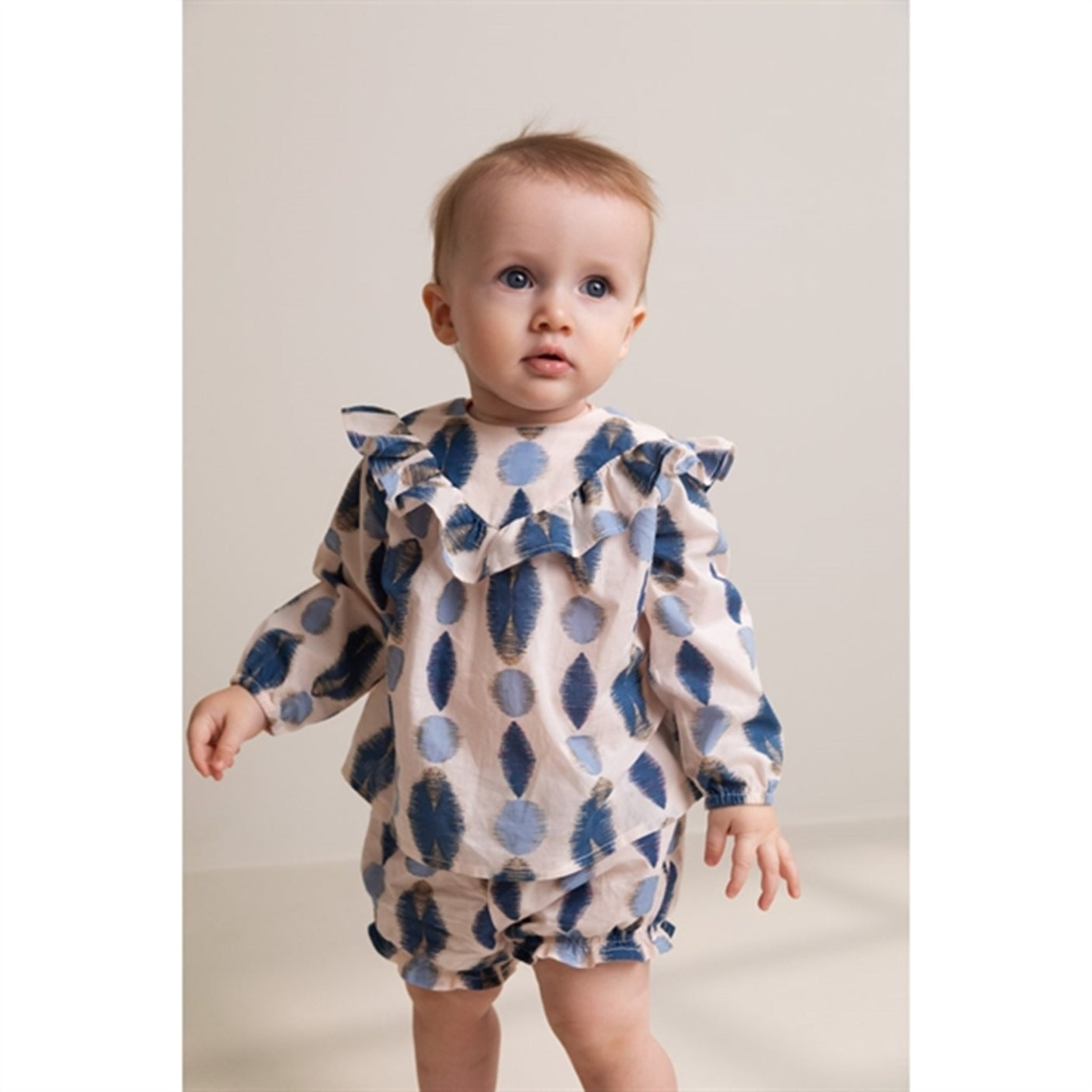 MarMar Ikat Print Glacier Tulette Blouse