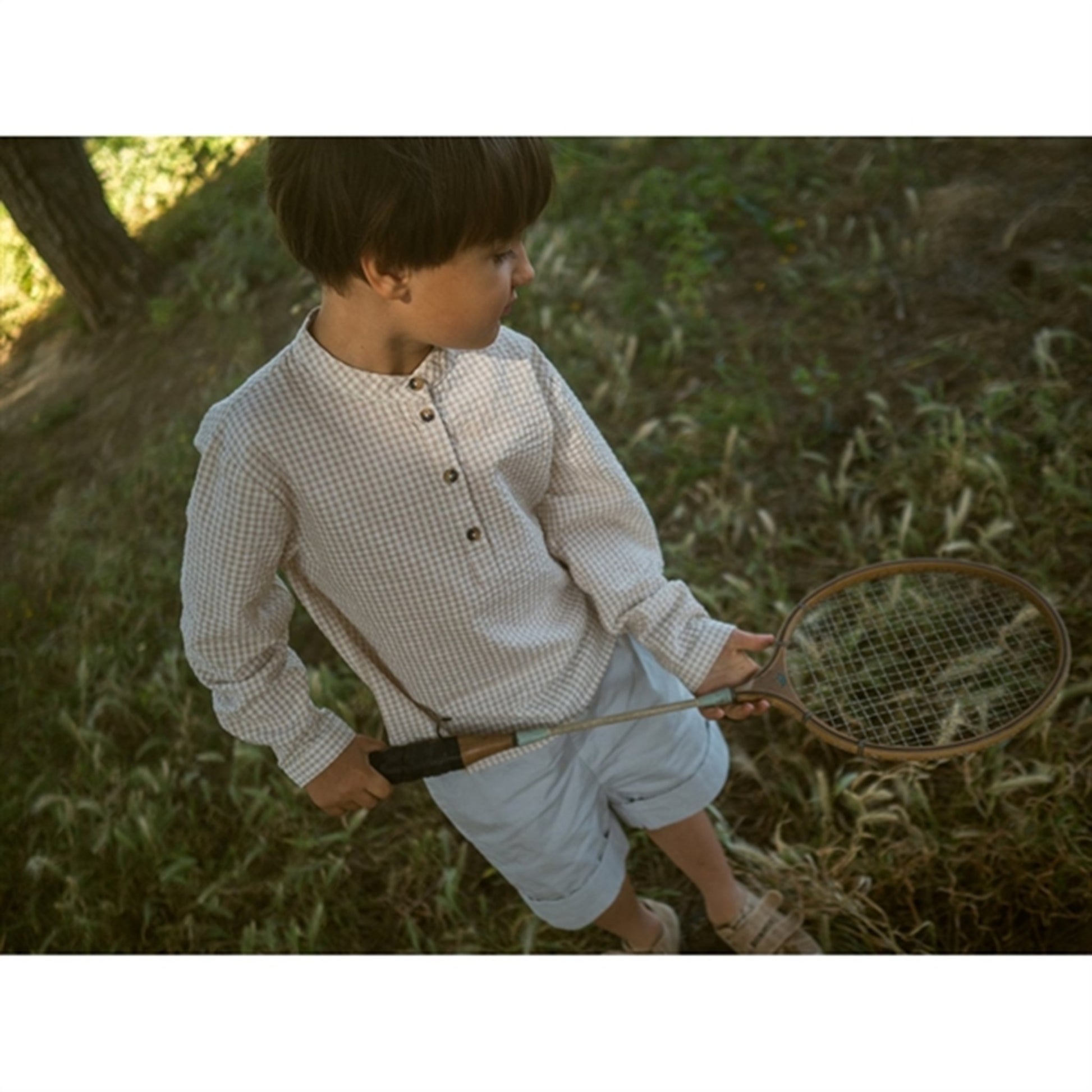 MarMar Grey Sand Gingham Tokyo Shirt