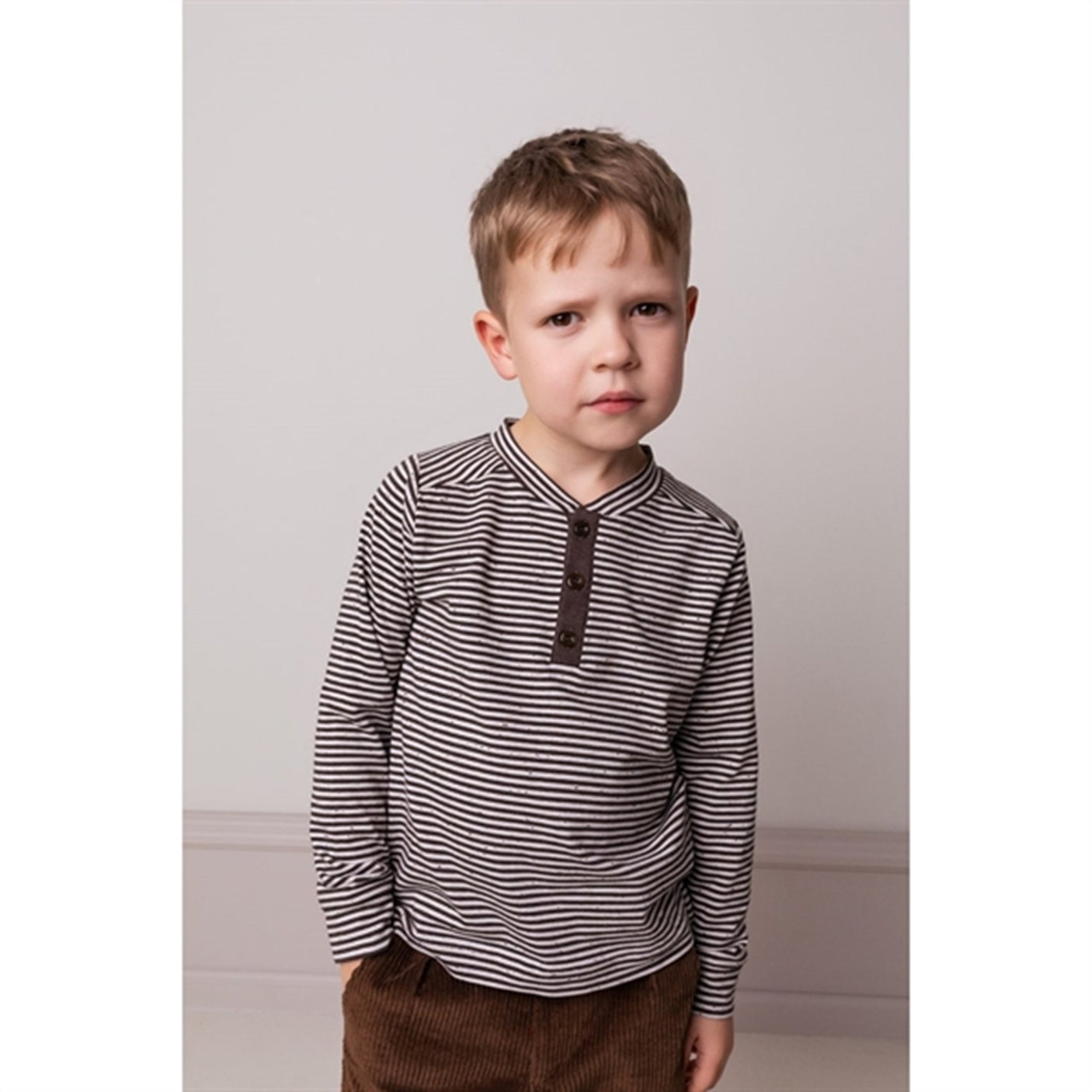 MarMar Deep Choco Stripe Tavus Blouse