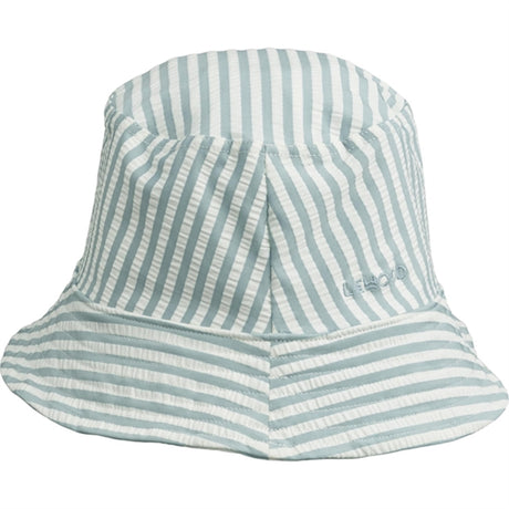 Liewood Matty Sun Hat Stripe Sea Blue/White
