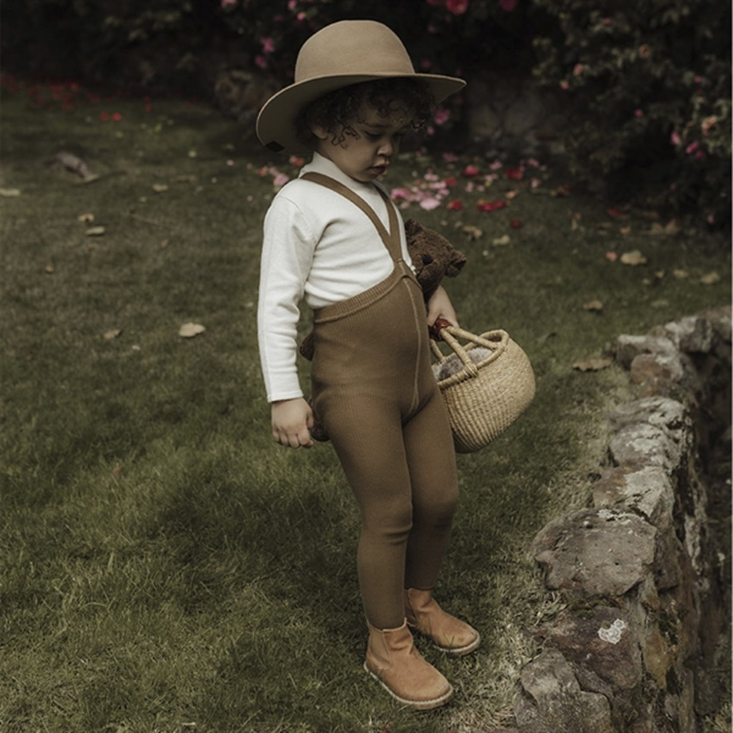 Silly Silas Footed Tights Acorn Brown