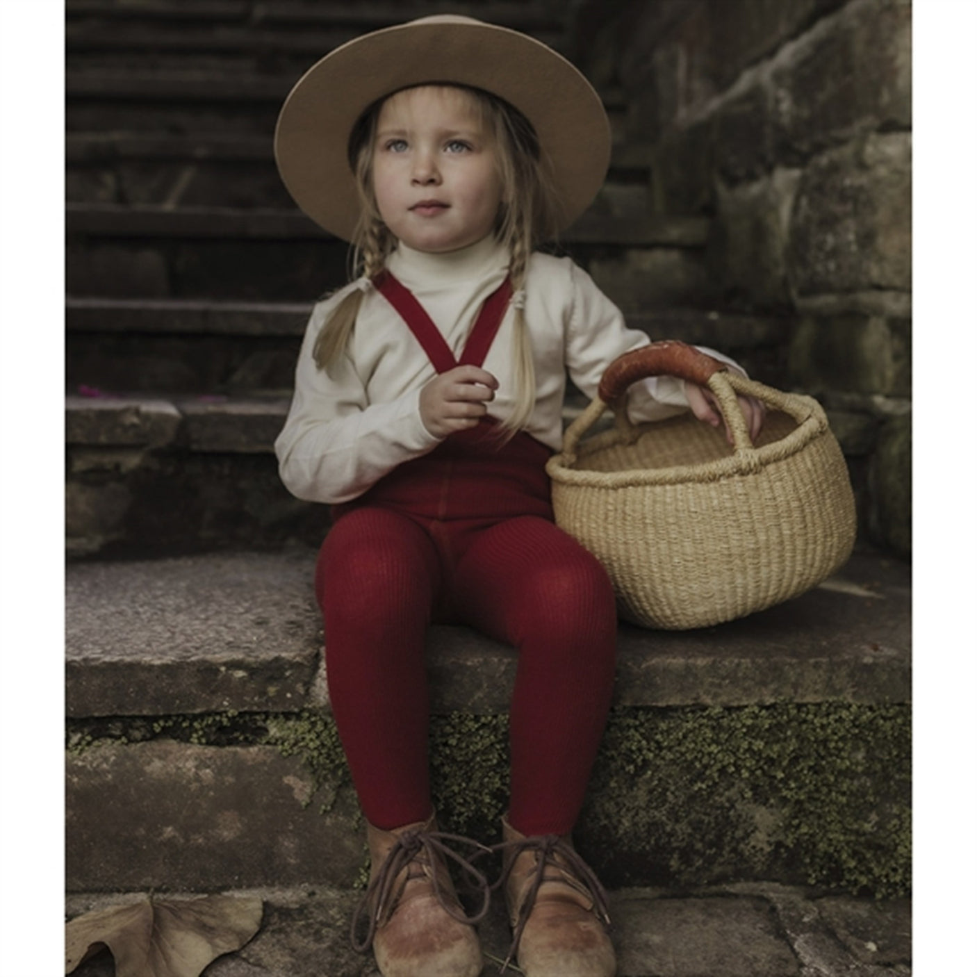 Silly Silas Footed Tights Maple Leaf