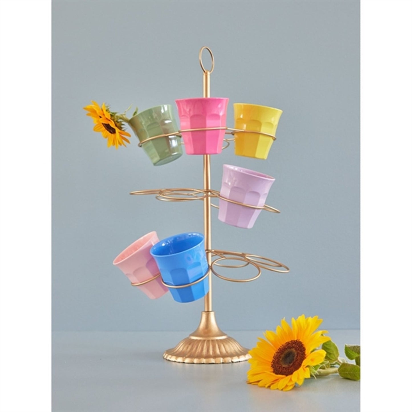 RICE Multicolour Medium Melamine Cup 6-pack