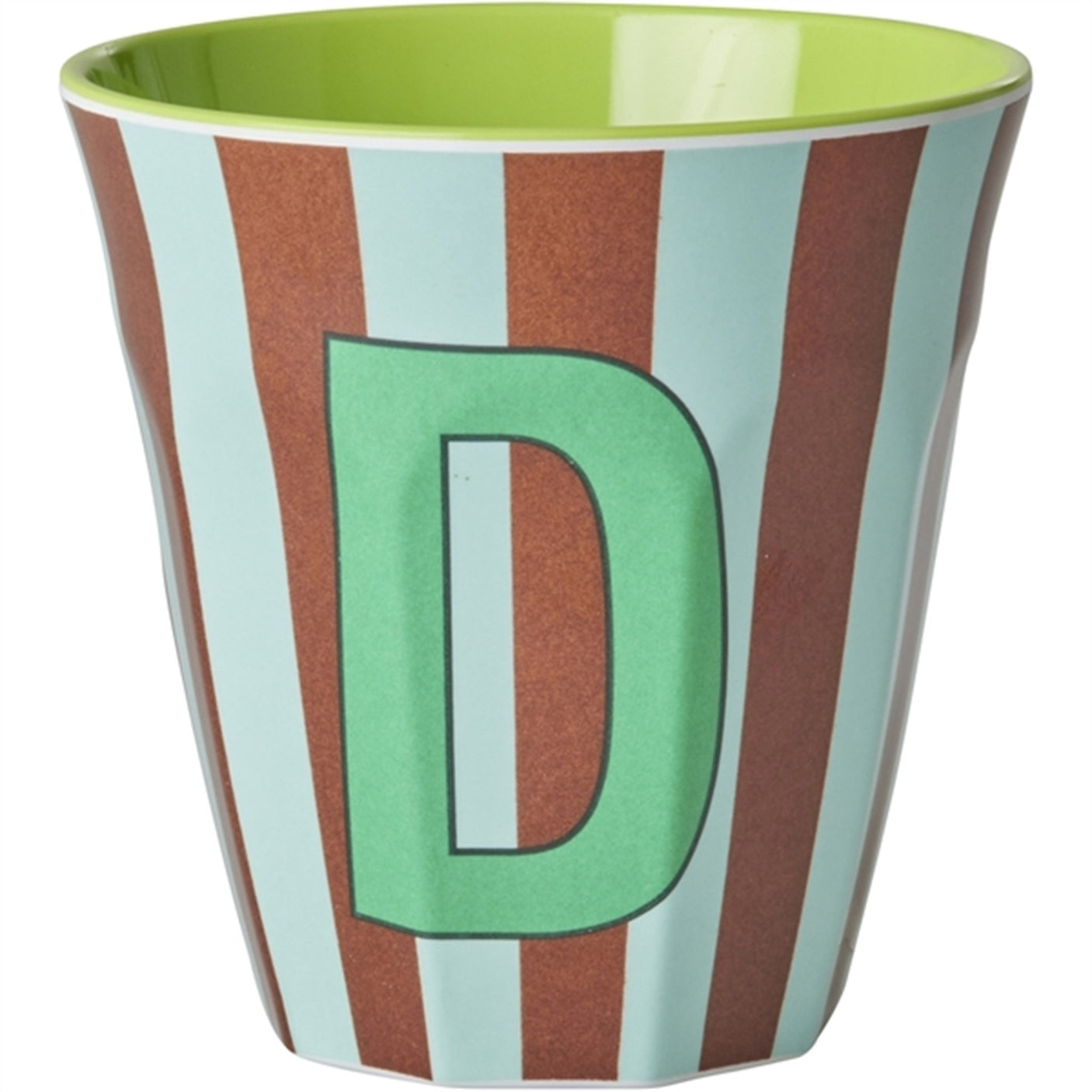 RICE Bluish Stripes Melamine Alphabet Cup