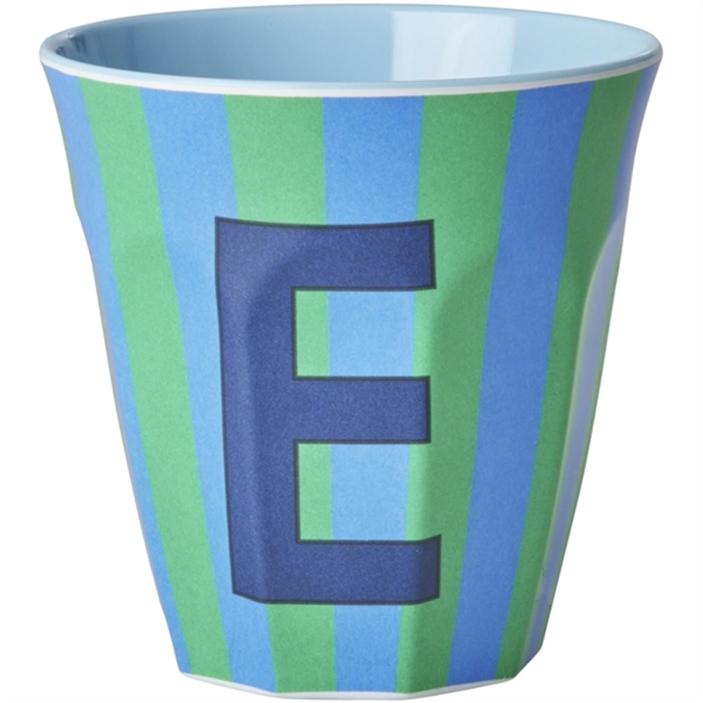 RICE Bluish Stripes Melamine Alphabet Cup