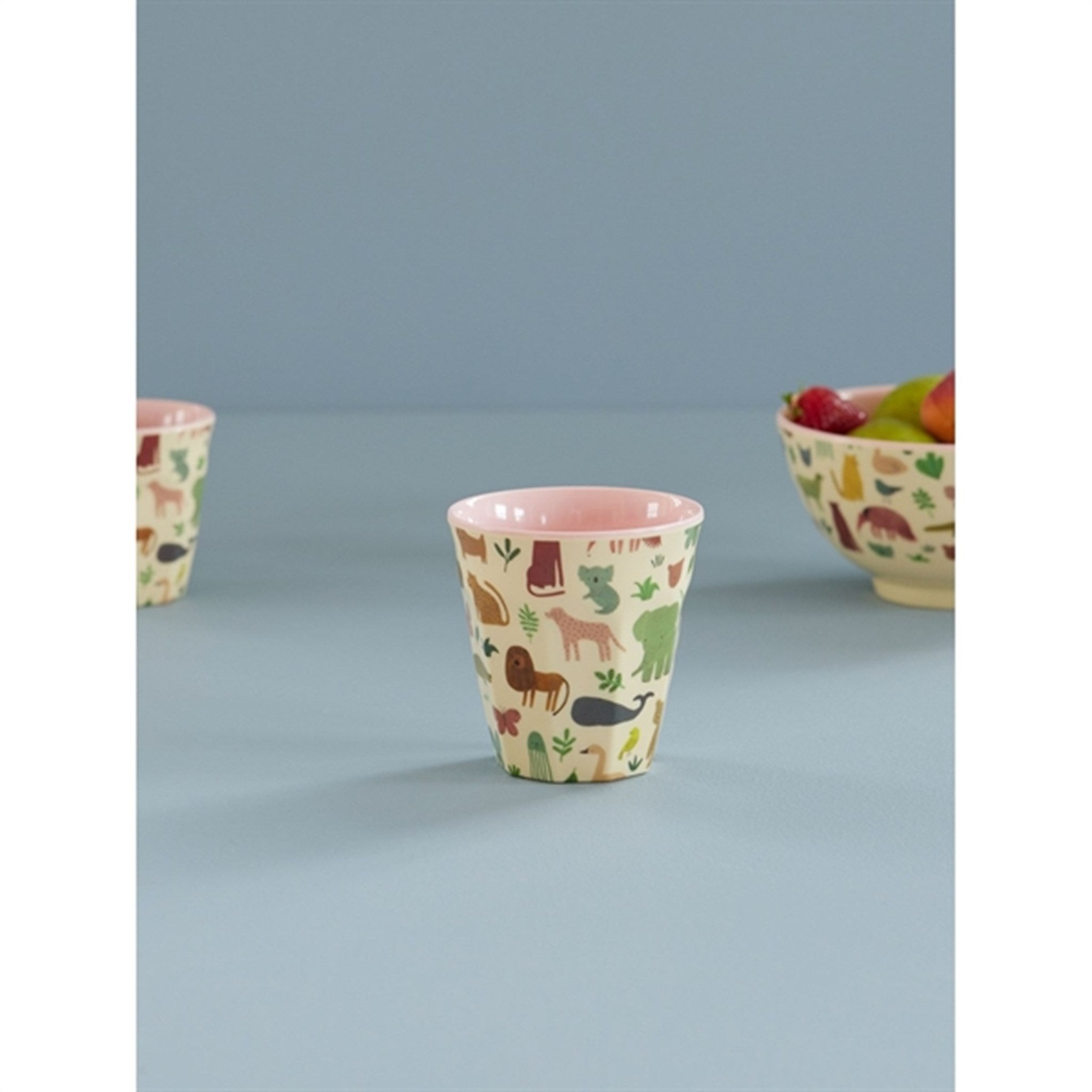 "RICE Sweet Jungle Print Medium Melamine Cup - 多彩实用杯，适合儿童和成人 2