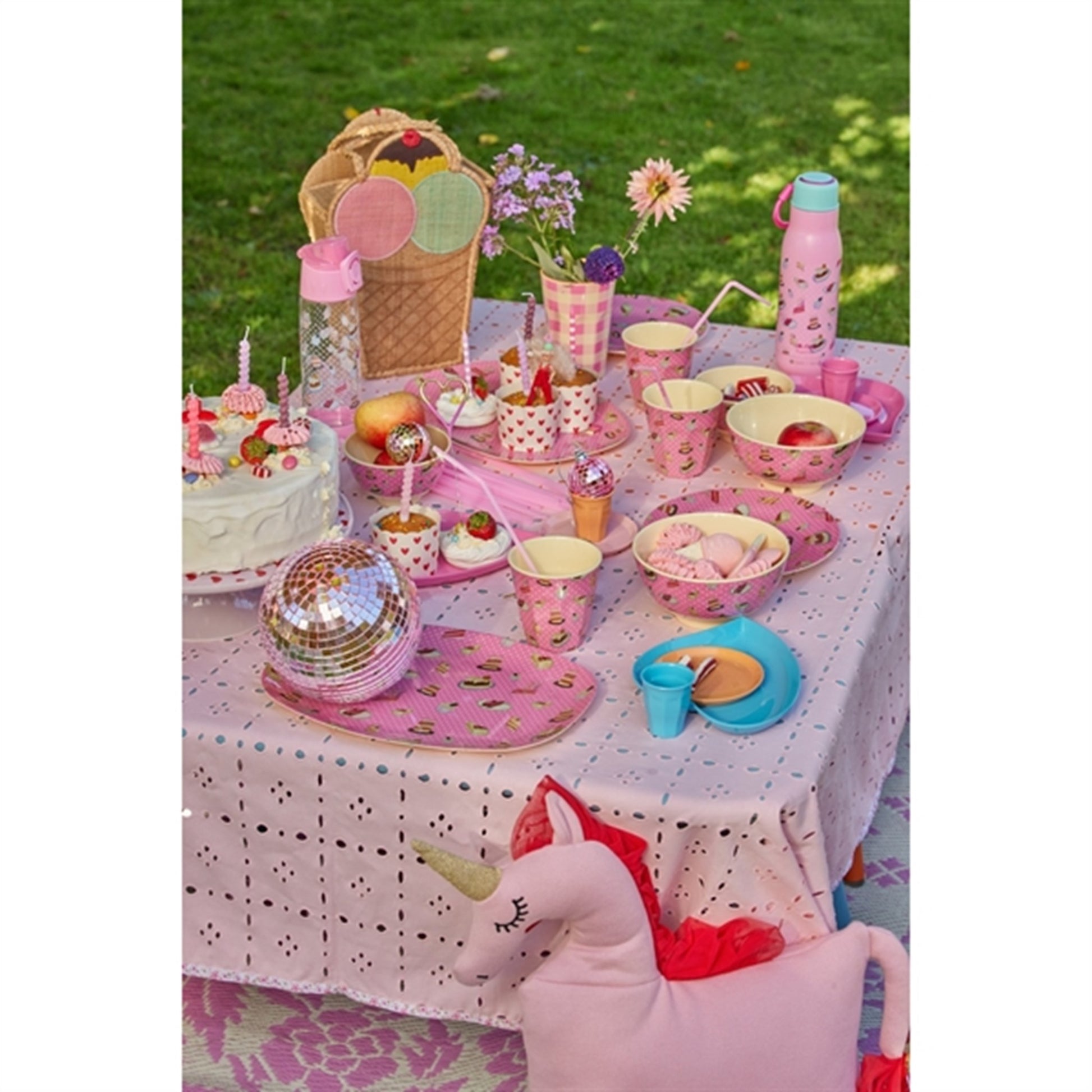 RICE Sweet Cake Print Melamine Rectangular Plate