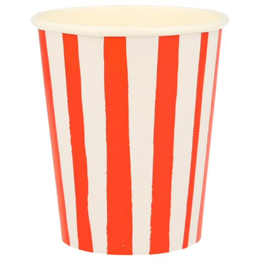 Meri Meri Stripe Red Cups 8 stk