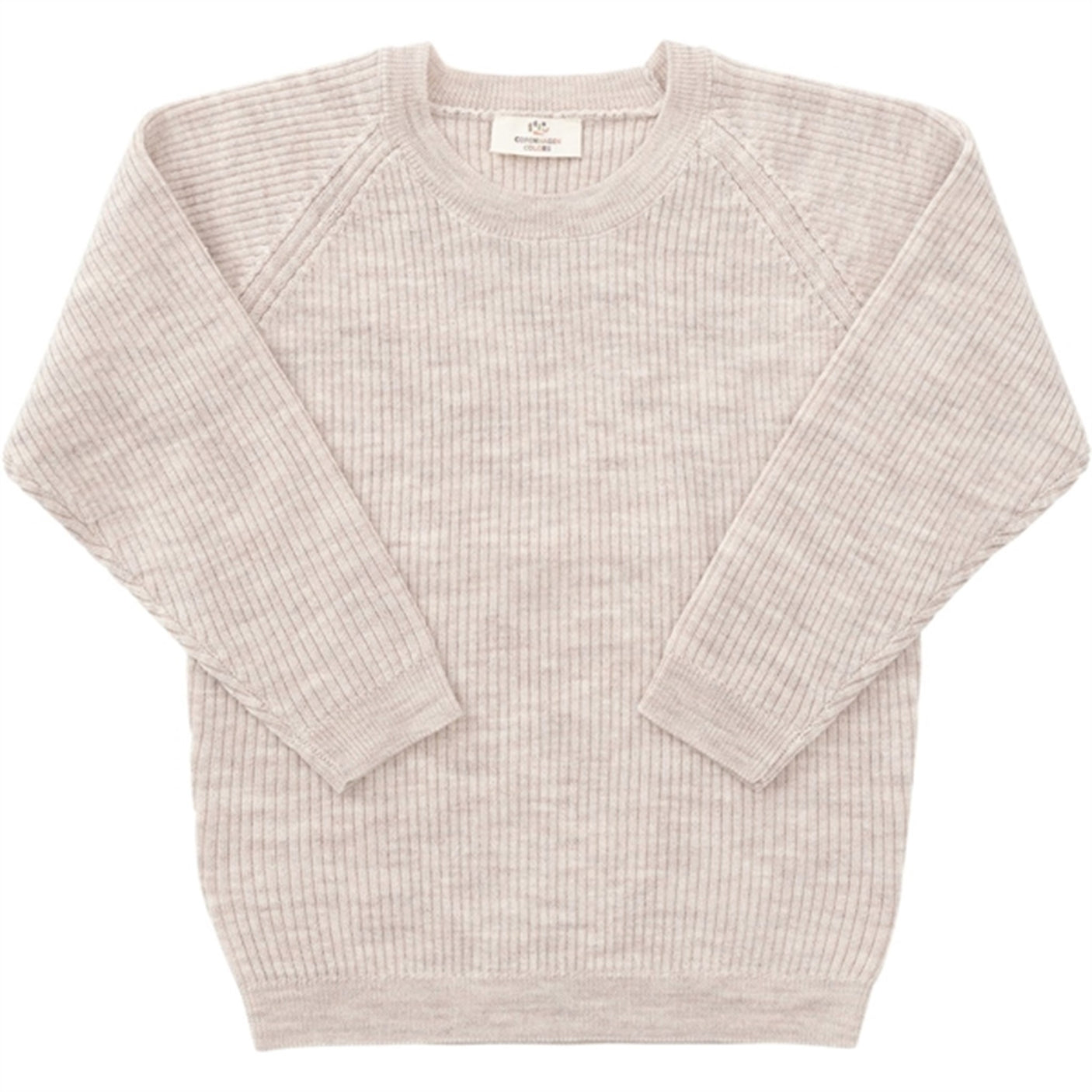 Copenhagen Colors Pale Cream Melange Merino Classic Rib Blouse