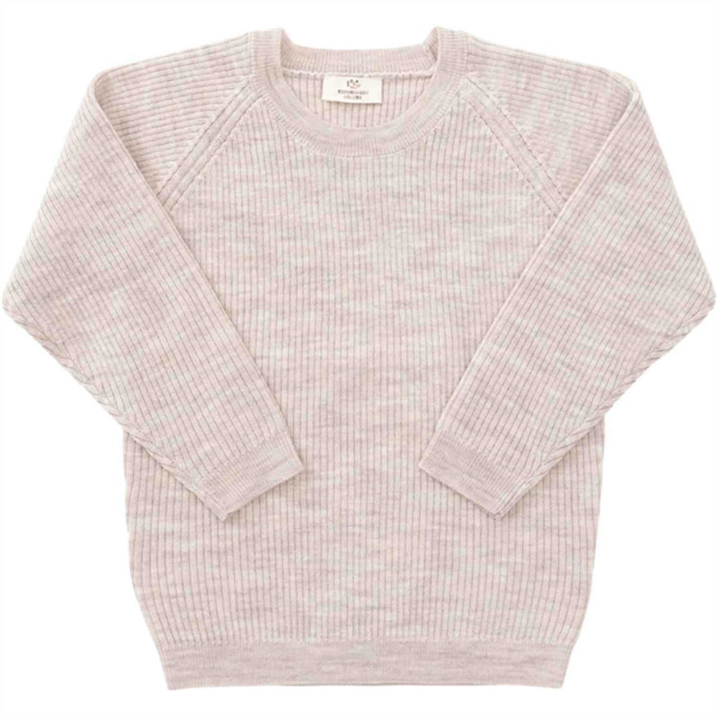 Copenhagen Colors Pale Cream Melange Merino Classic Rib Blouse