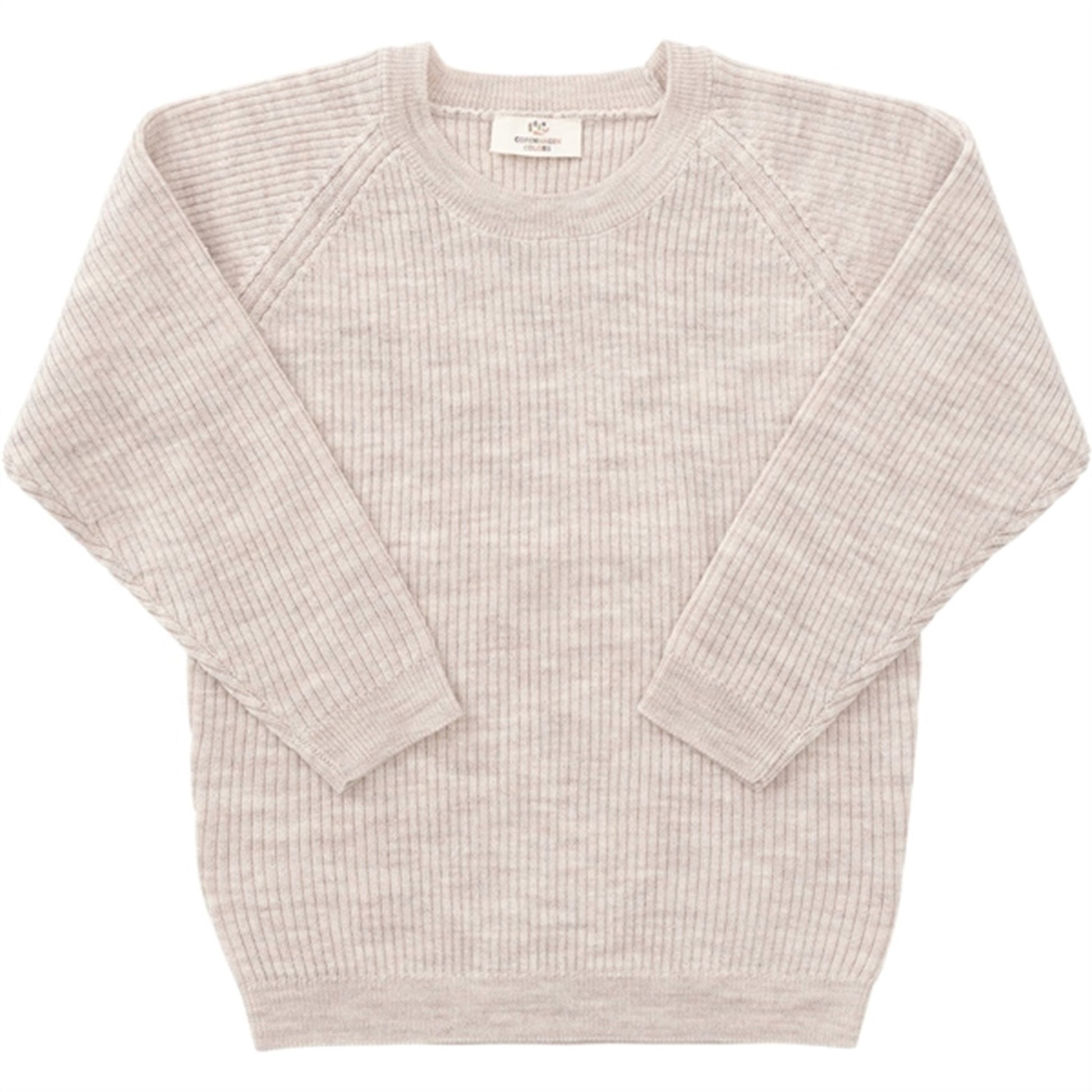 Copenhagen Colors Pale Cream Melange Merino Classic Rib Blouse