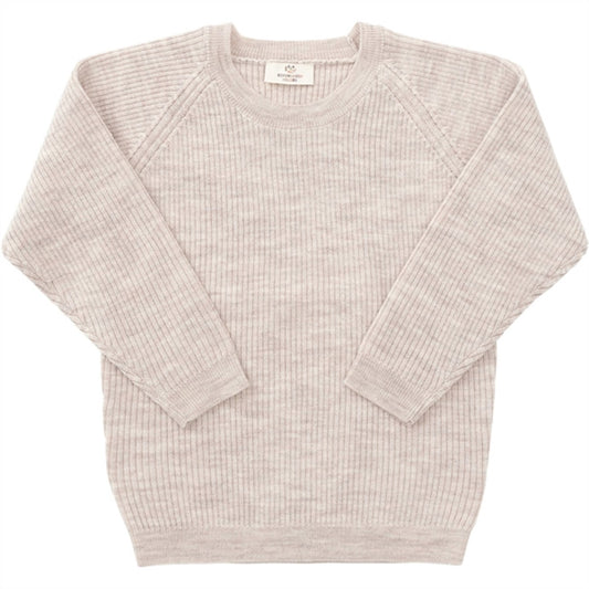 Copenhagen Colors Pale Cream Melange Merino Classic Rib Blouse