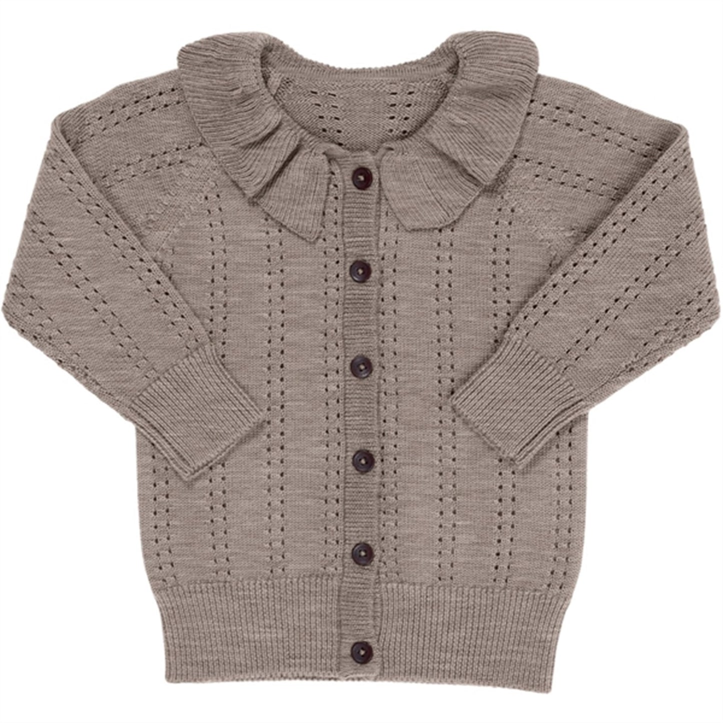 Copenhagen Colors Natural Melange Merino Cardigan w. Collar