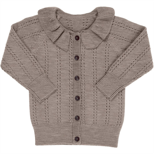 Copenhagen Colors Natural Melange Merino Cardigan w. Collar