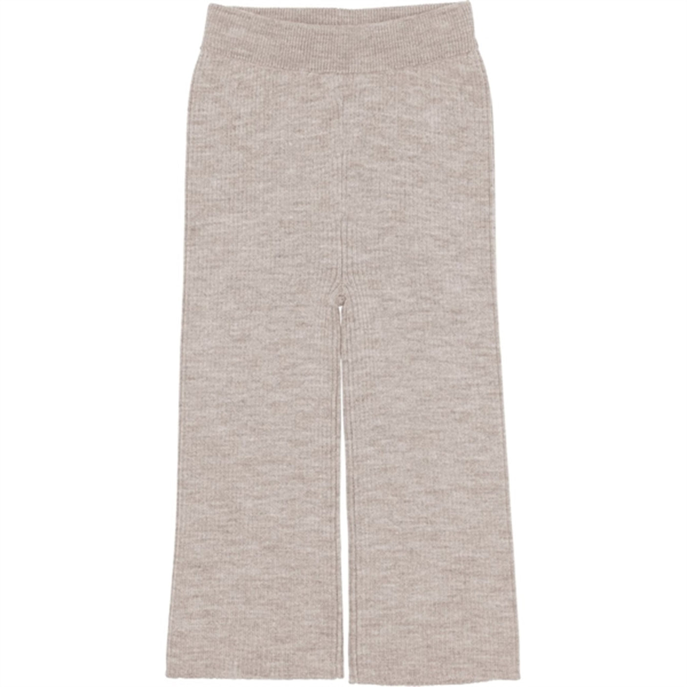 Copenhagen Colors Pale Cream Melange Merino Wide Rib Pants