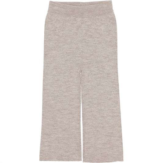Copenhagen Colors Pale Cream Melange Merino Wide Rib Pants
