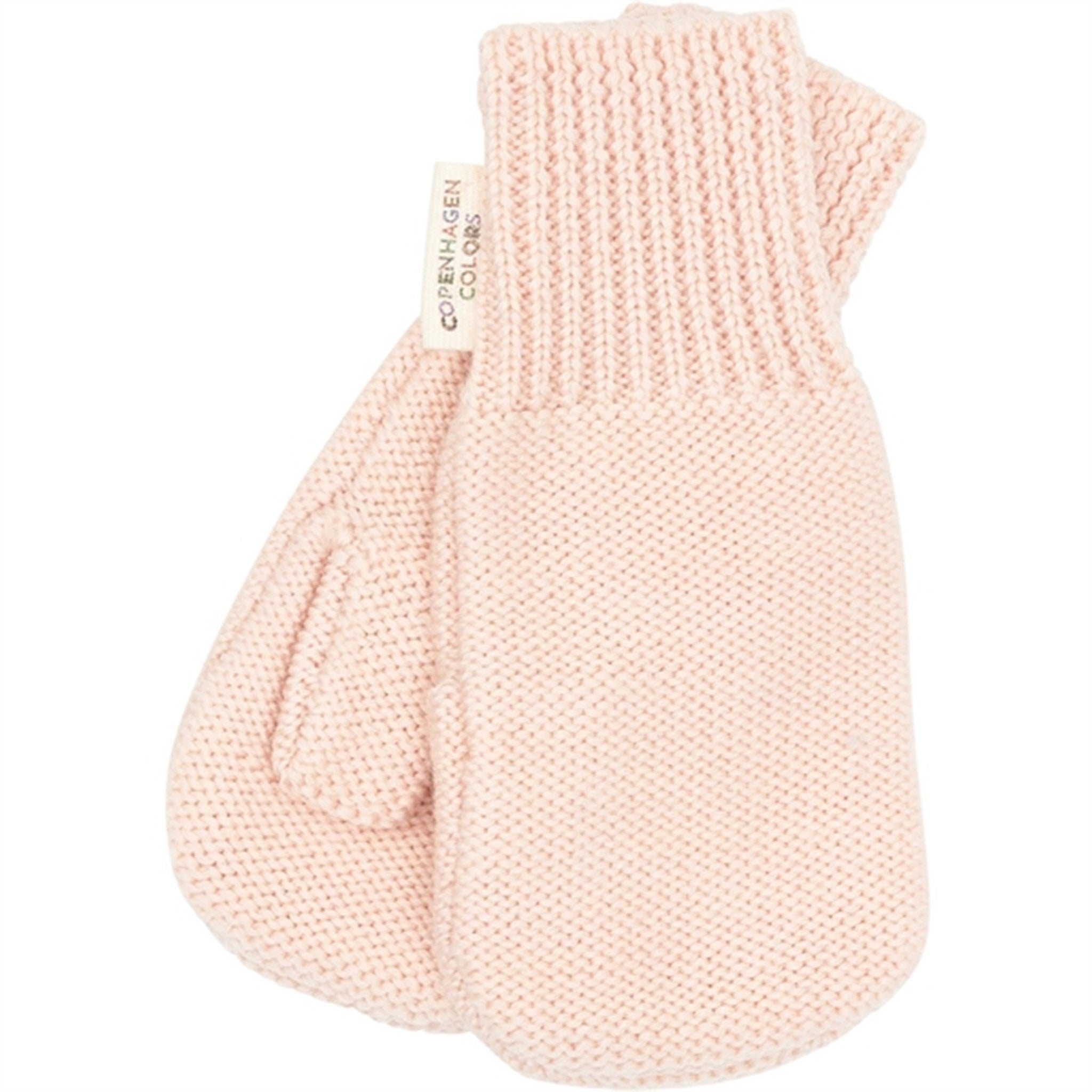 Copenhagen Colors Soft Pink Merino Wool Knitted Mittens