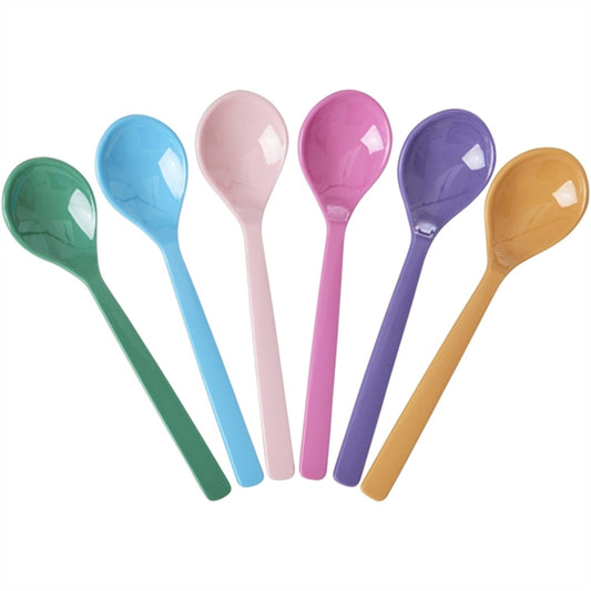 RICE Multicolor Melamine Tea Spoon 6-pack