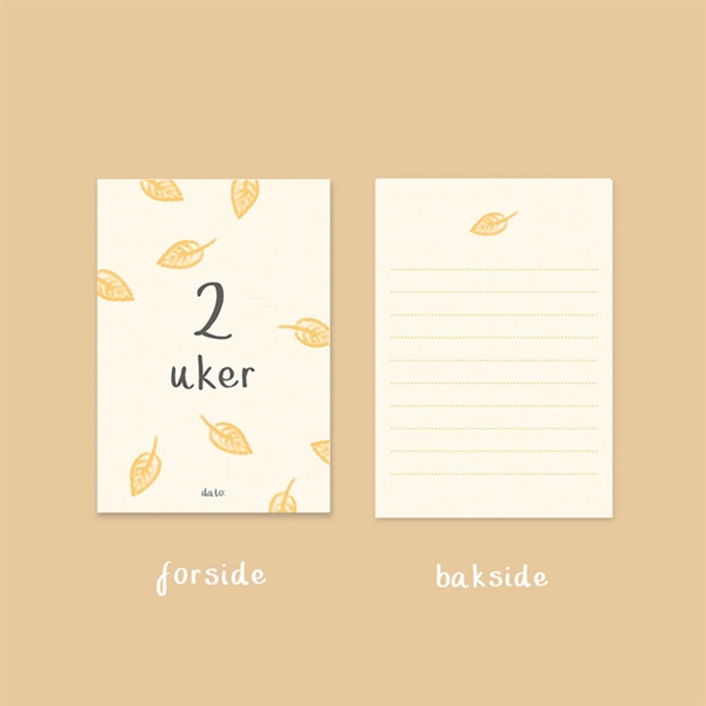 WITHWHITE Milestone Cards 35 Cards Norwegian