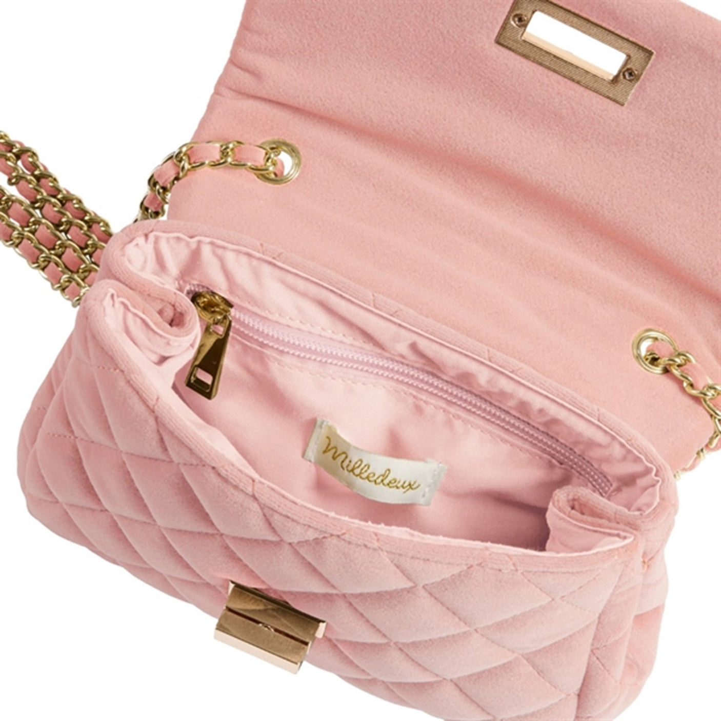 Milledeux Medium Velvet Bag Antique Mauve