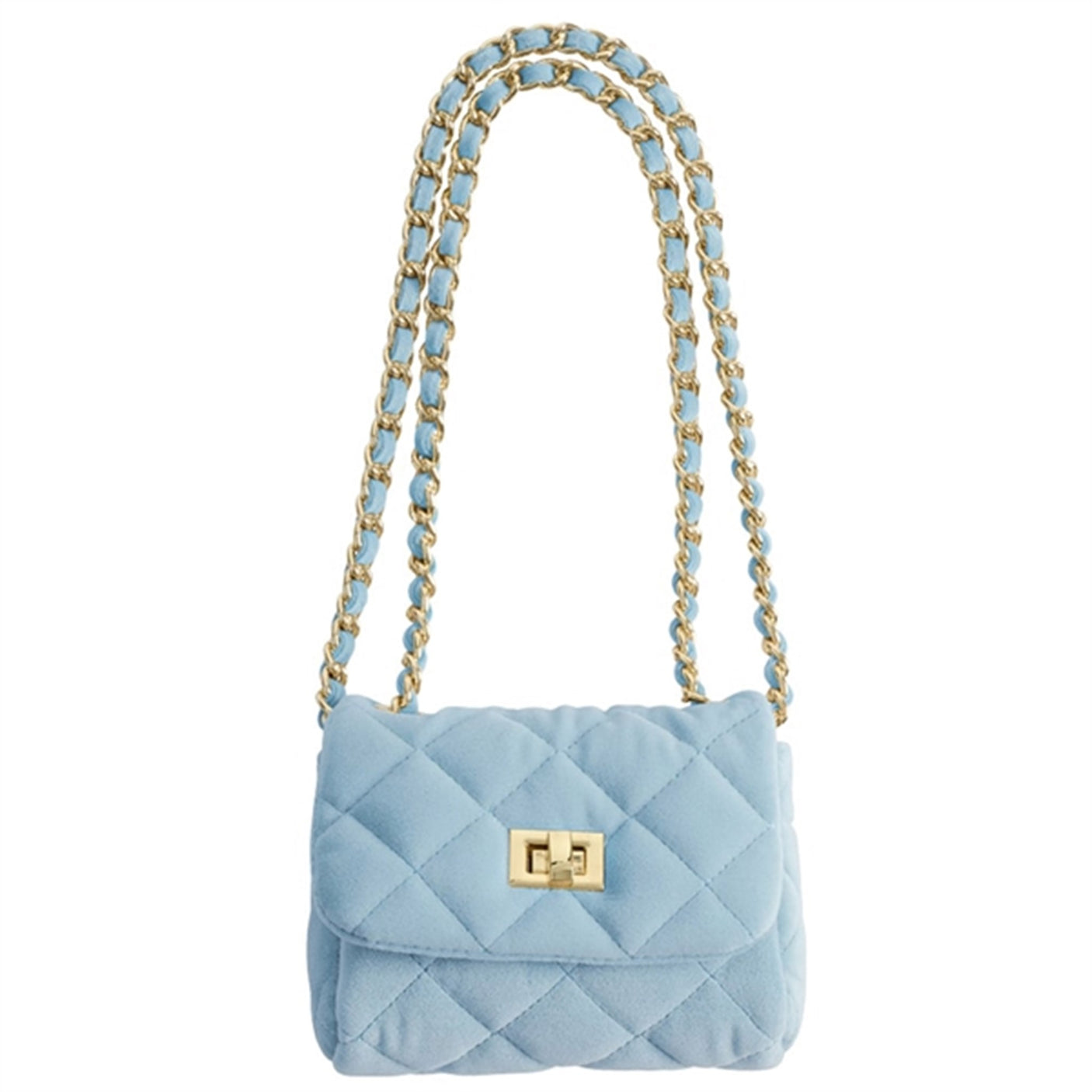 Milledeux Small Velvet Bag Light Blue