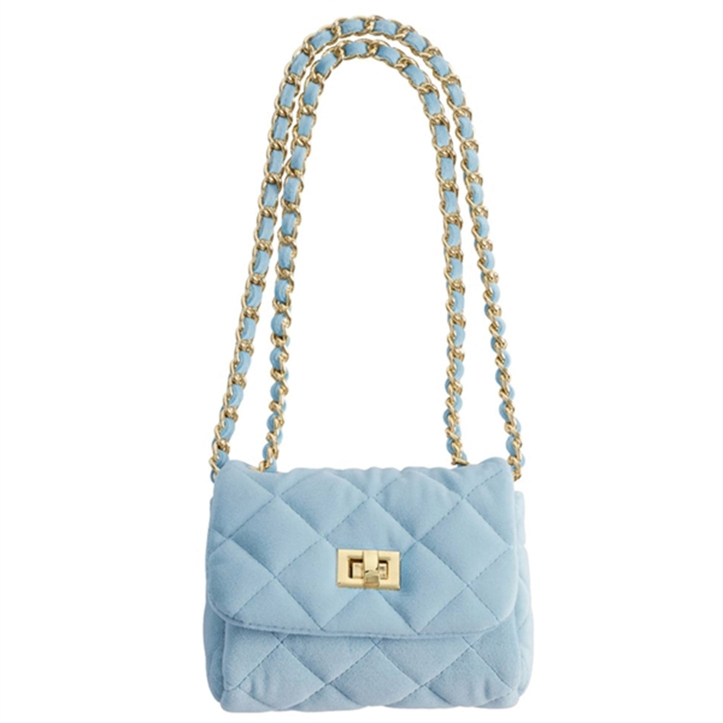 Milledeux Small Velvet Bag Light Blue