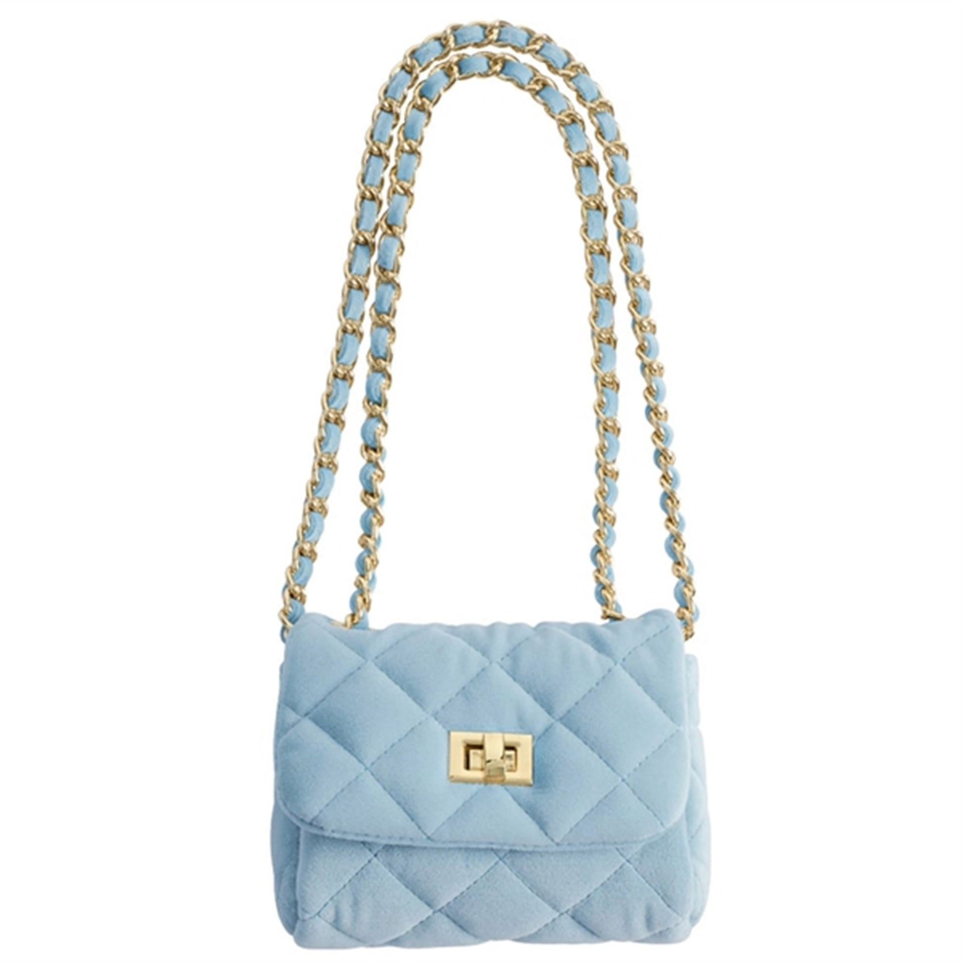 Milledeux Small Velvet Bag Light Blue