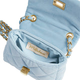 Milledeux Small Velvet Bag Light Blue