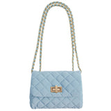 Milledeux Medium Velvet Bag Light Blue