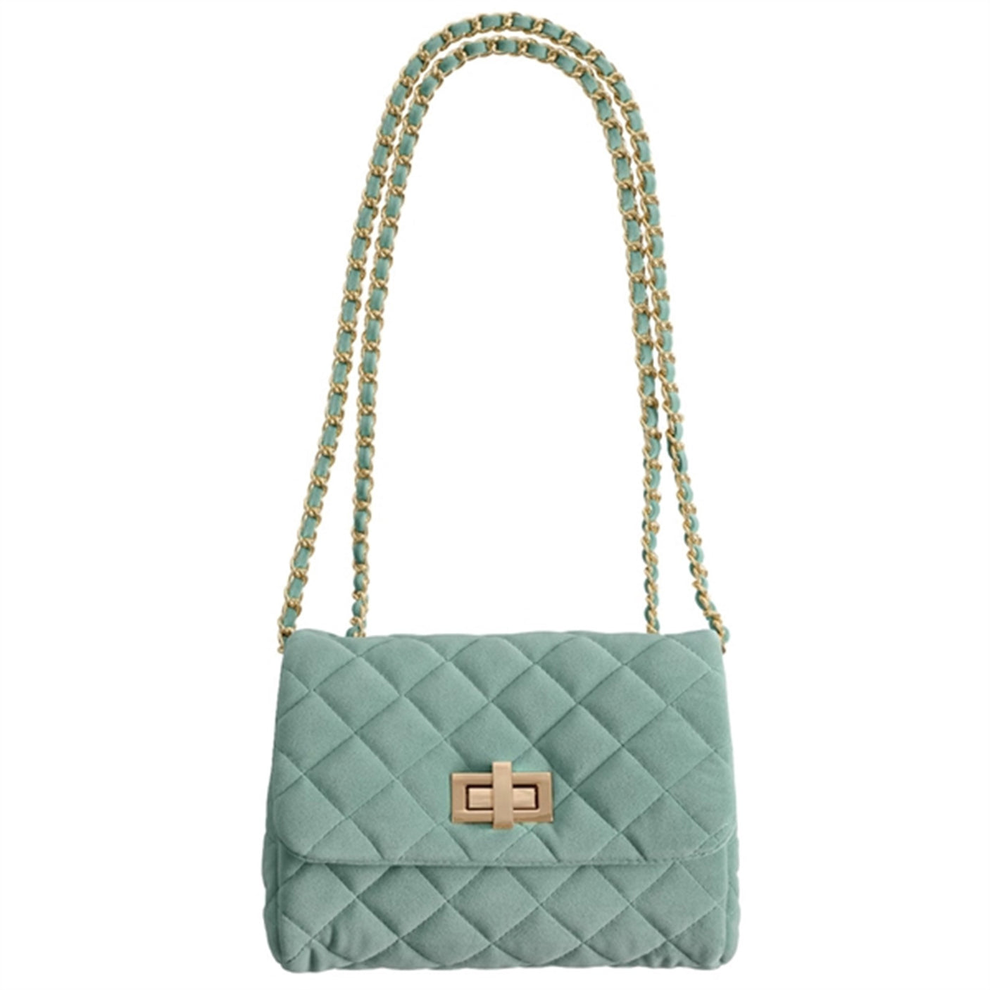 Milledeux Medium Velvet Bag Nile Blue
