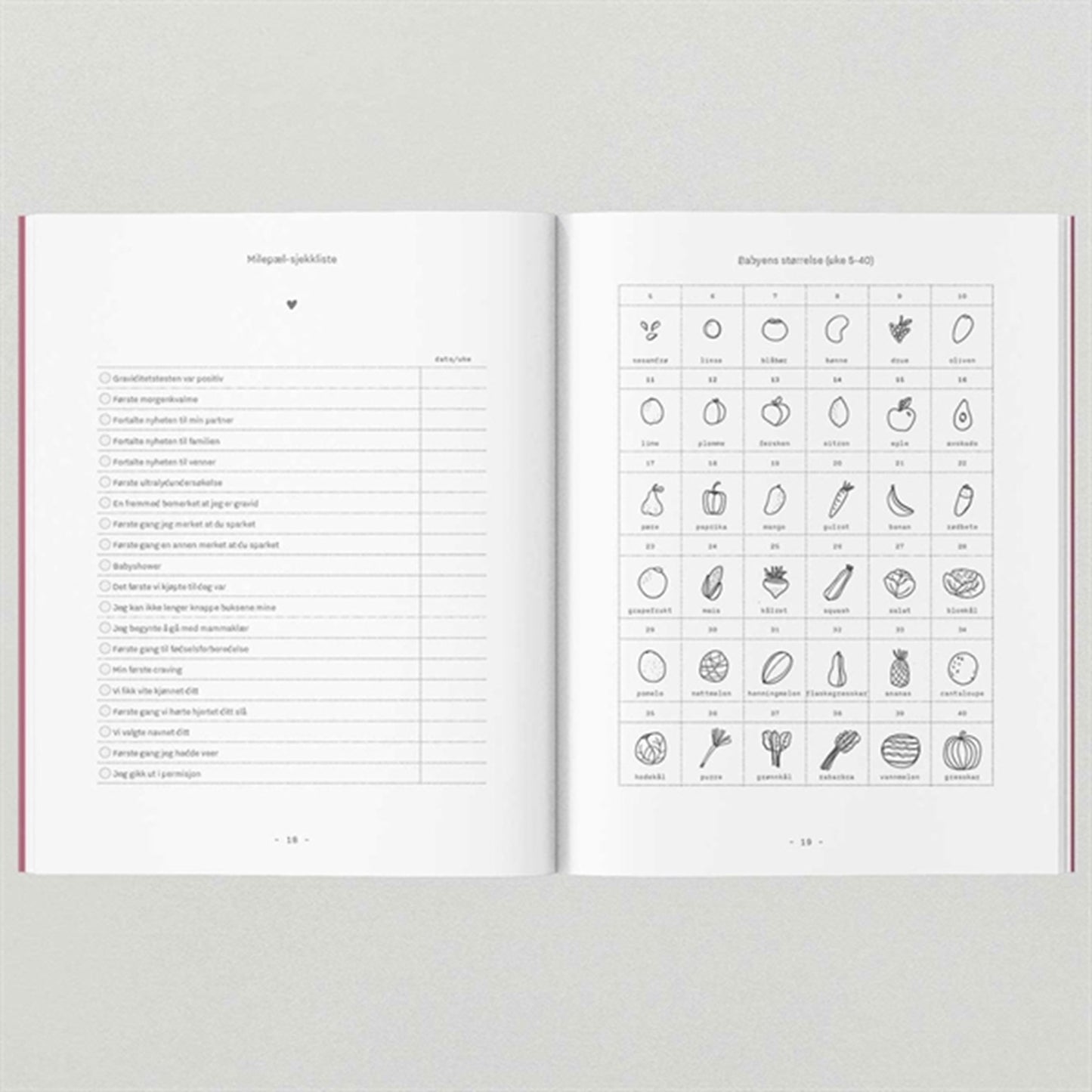 WITHWHITE Graviditetsdagbog A5 Norwegian