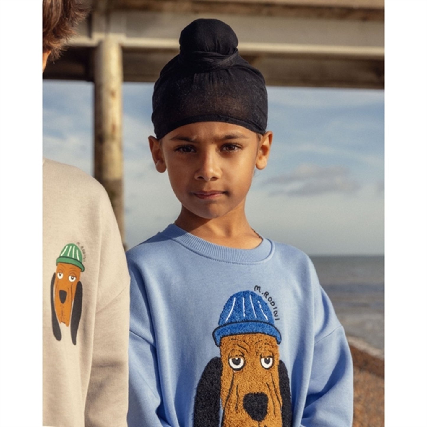 Mini Rodini Bloodhound Chenille Sweatshirt Blue
