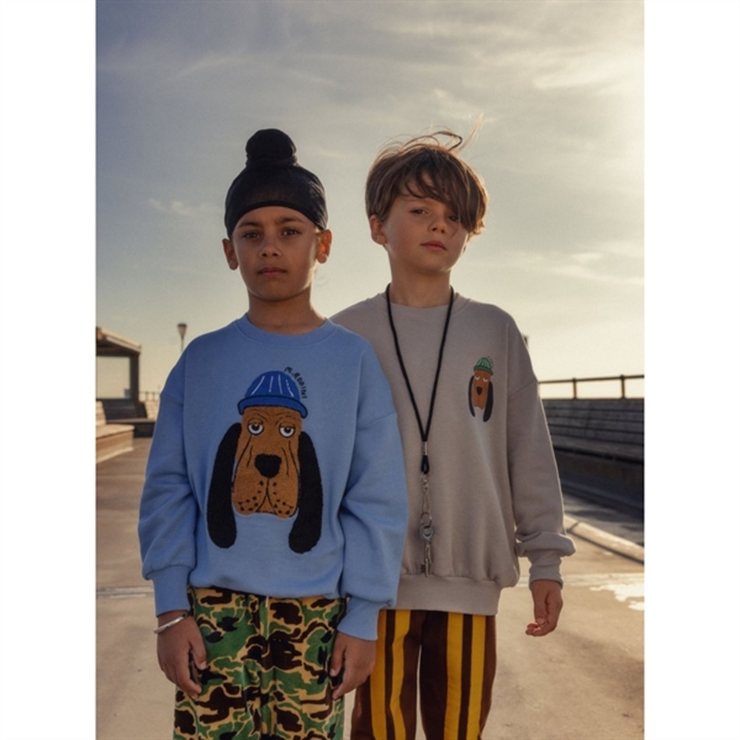 Mini Rodini Bloodhound Chenille Sweatshirt Blue