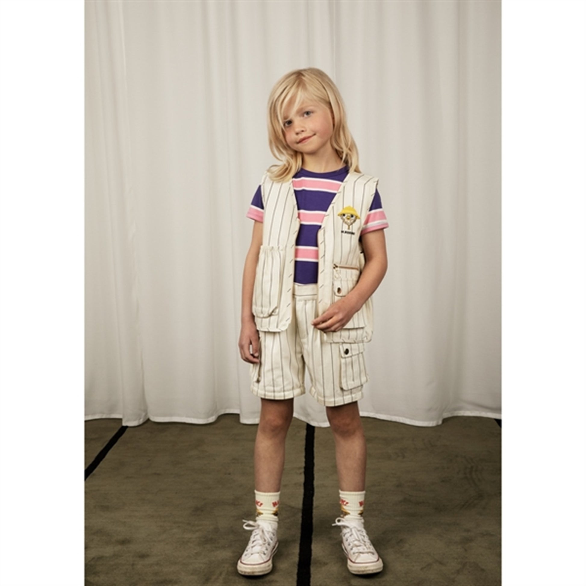 Mini Rodini Owl Emb Utility Vest Offwhite